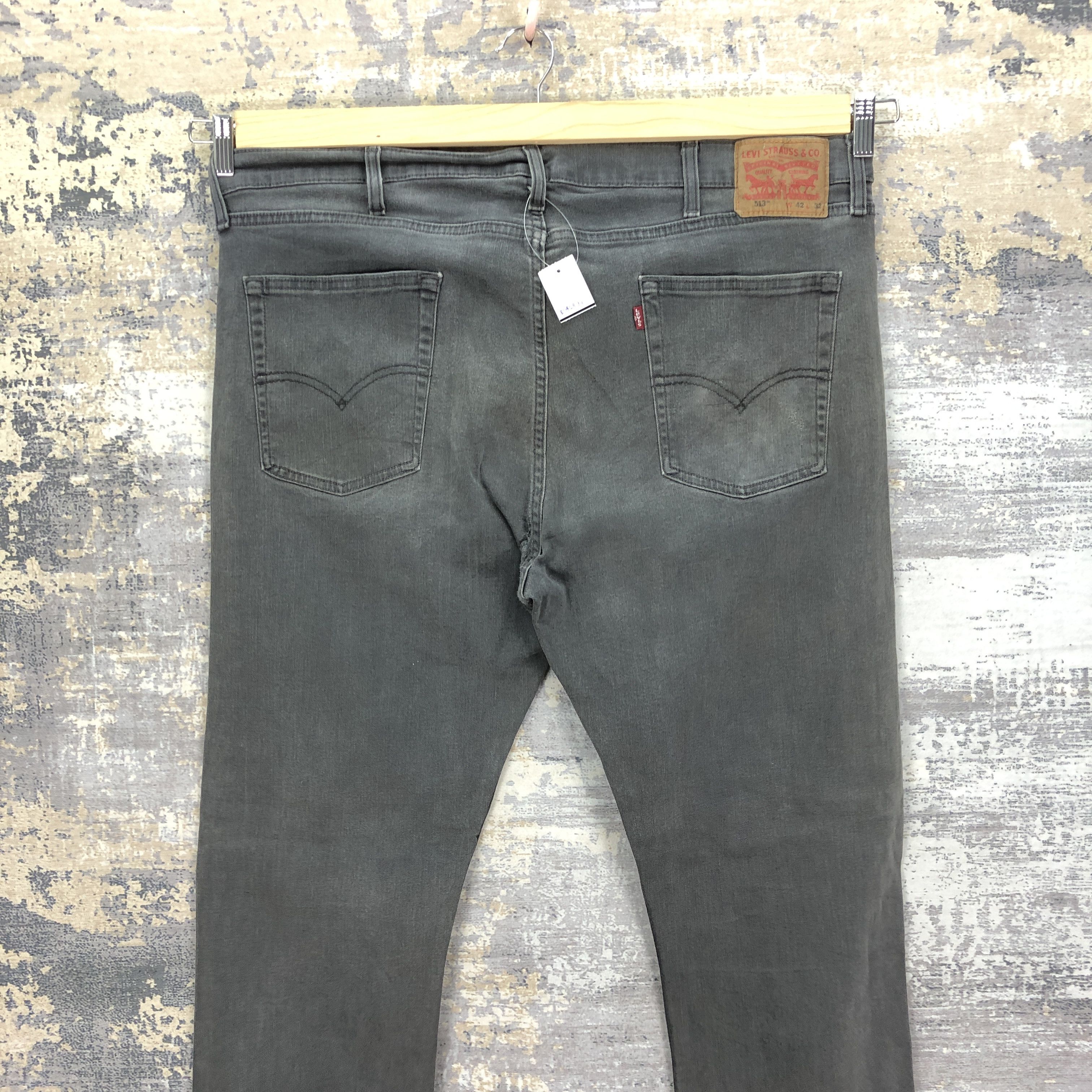 Levi's Vintage Levis 513 Faded Black Jeans Levi's Light Wash Denim Size US 42 / EU 58 - 4 Thumbnail
