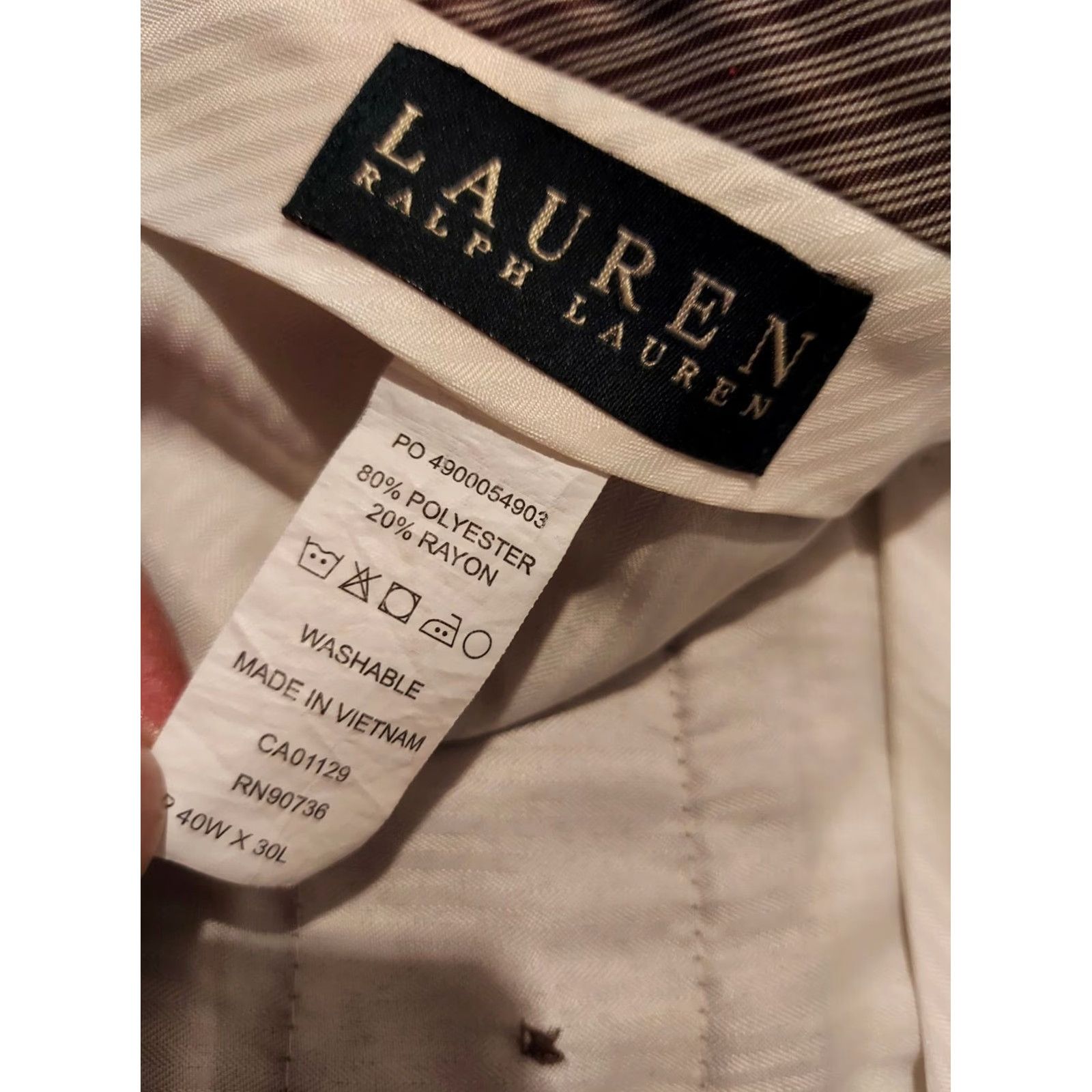 Polo Ralph Lauren VINTAGE Mens Polo Ralph Lauren Dress Pants 40x30 Beige Khaki Chino Trousers Pants Mens 40x30 Polo Ralph Lauren Dress Pants Beige Khaki Size US L / EU 52-54 / 3 - 6 Thumbnail
