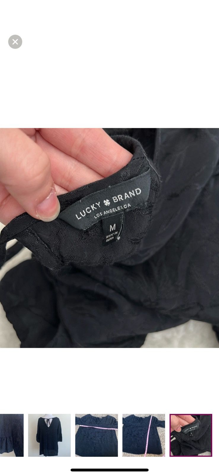 Lucky Brand Lucky brand medium black bell sleeves blouse Size M / US 6-8 / IT 42-44 - 7 Thumbnail