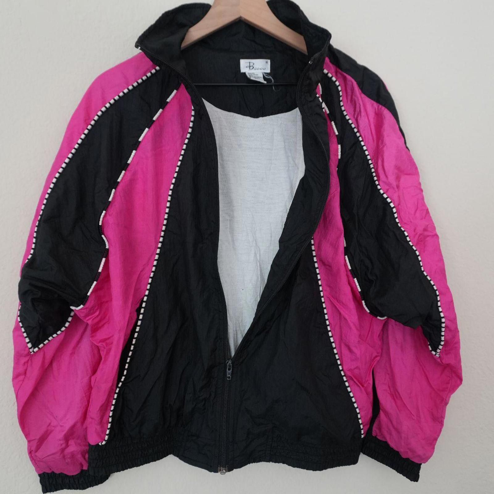 Other Bocoo Jacket Women's M Pink Black VTG Windbreaker Full Zip Size M / US 6-8 / IT 42-44 - 4 Thumbnail
