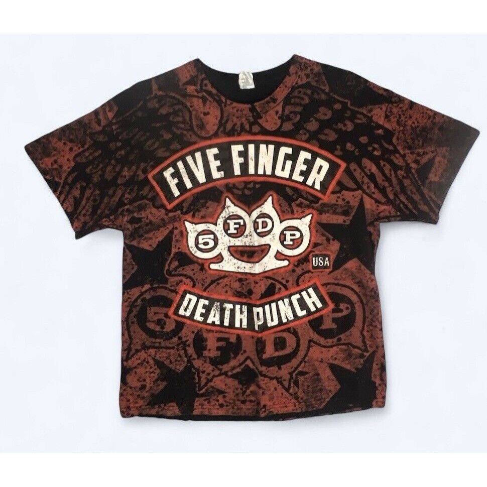 T-shirt Uomo Five Finger Death Punch, Modello Assassin, 100% Cotone, Manica Corta, Girocollo, Taglie S-XXL