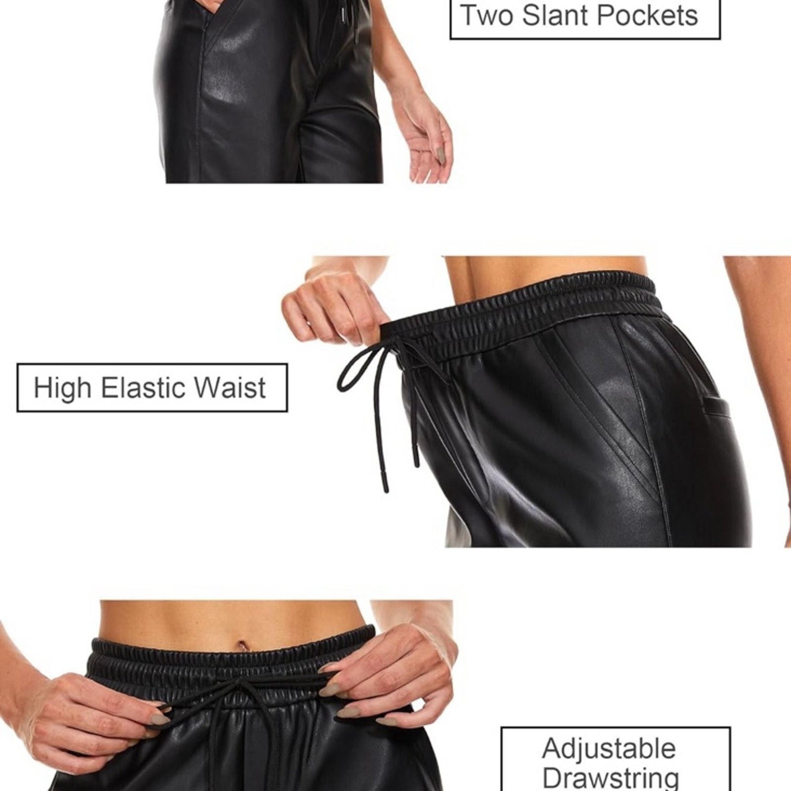 Other Faux Leather Pants for Women High Waist Small Size 26" / US 2 / IT 38 - 4 Thumbnail