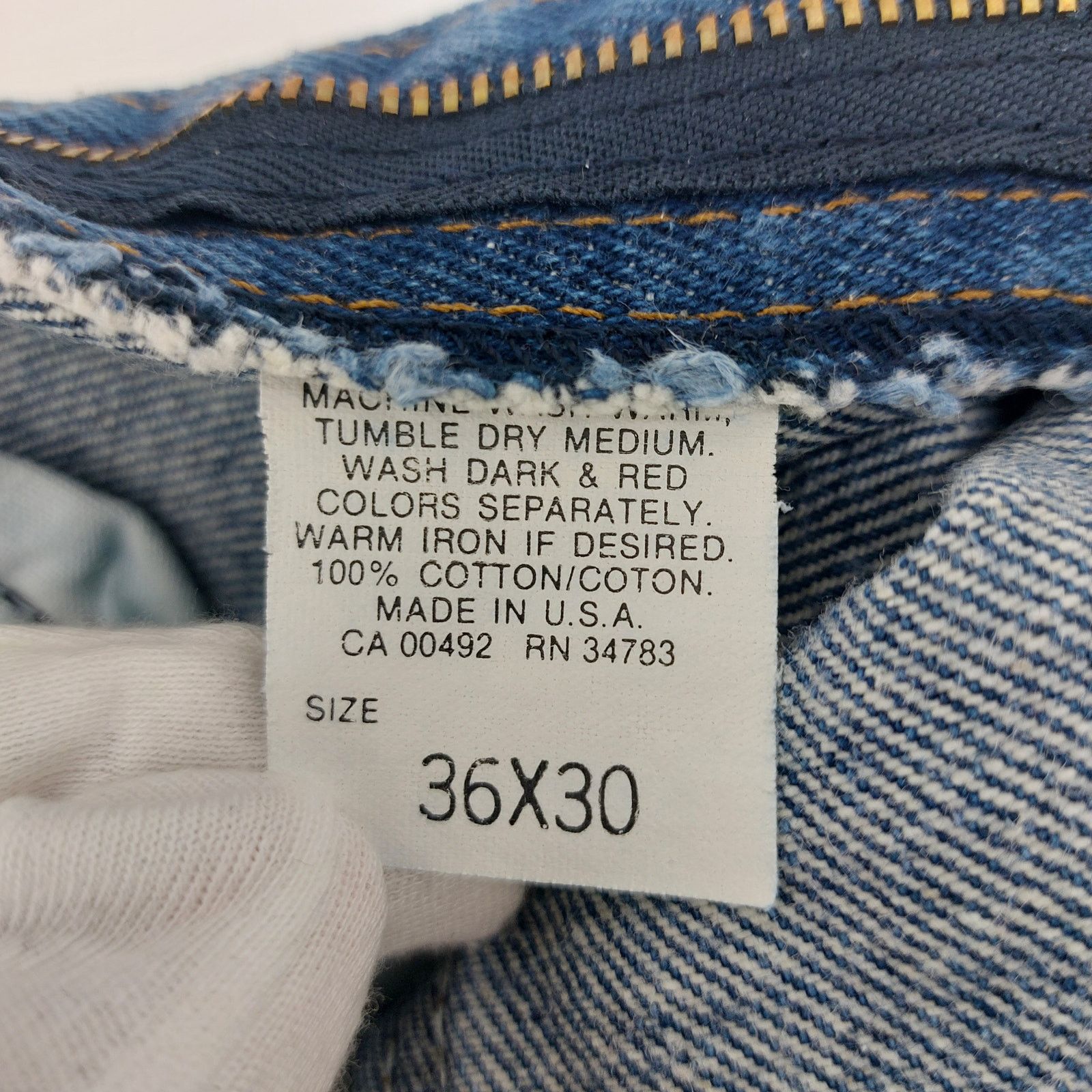 Lee Vintage Lee Men's Blue Denim Jeans Size 36x30 Made in USA Size US 36 / EU 52 - 5 Thumbnail