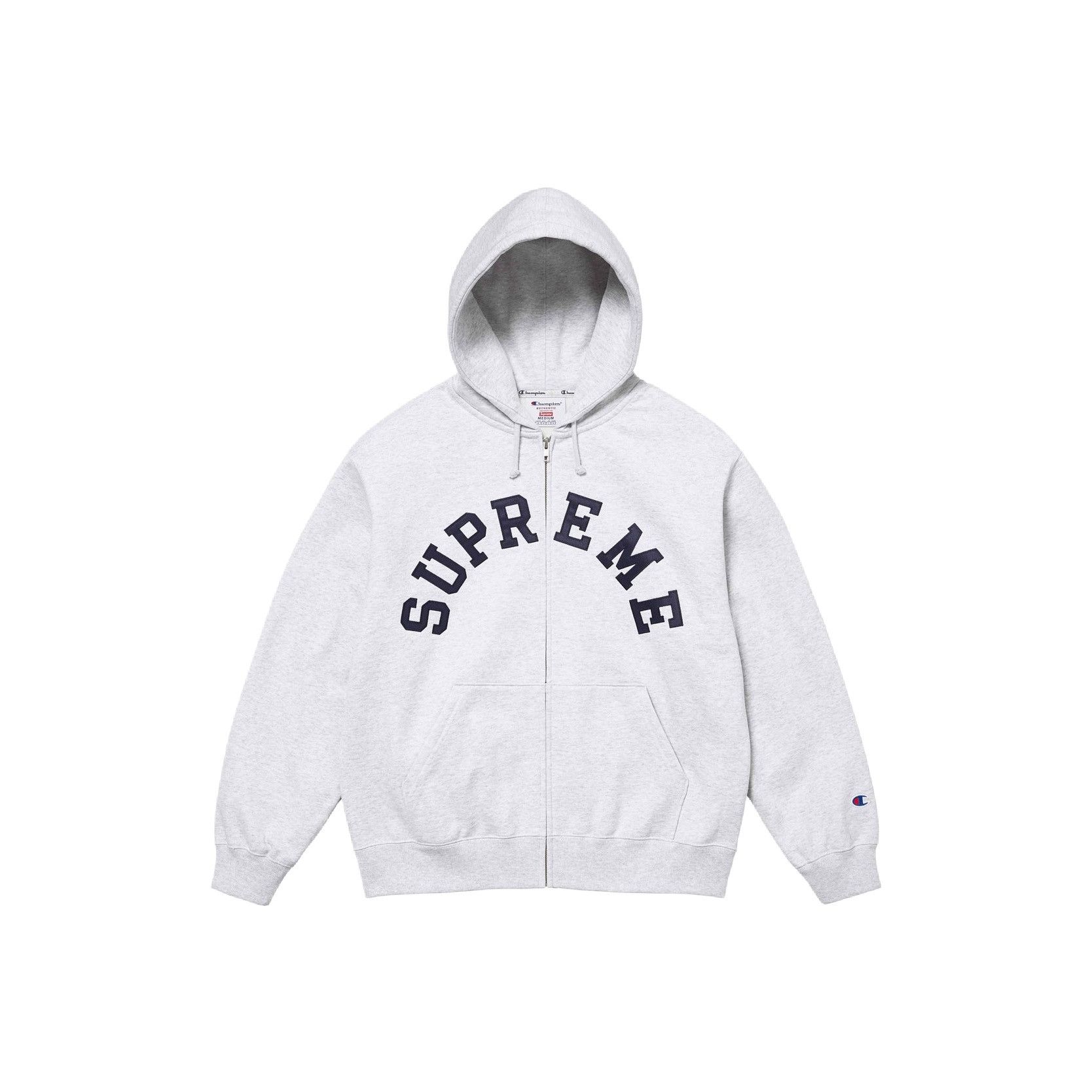 Champion × Supreme Supreme Champion Arc Logo Zip Up Hoodie | Grailed