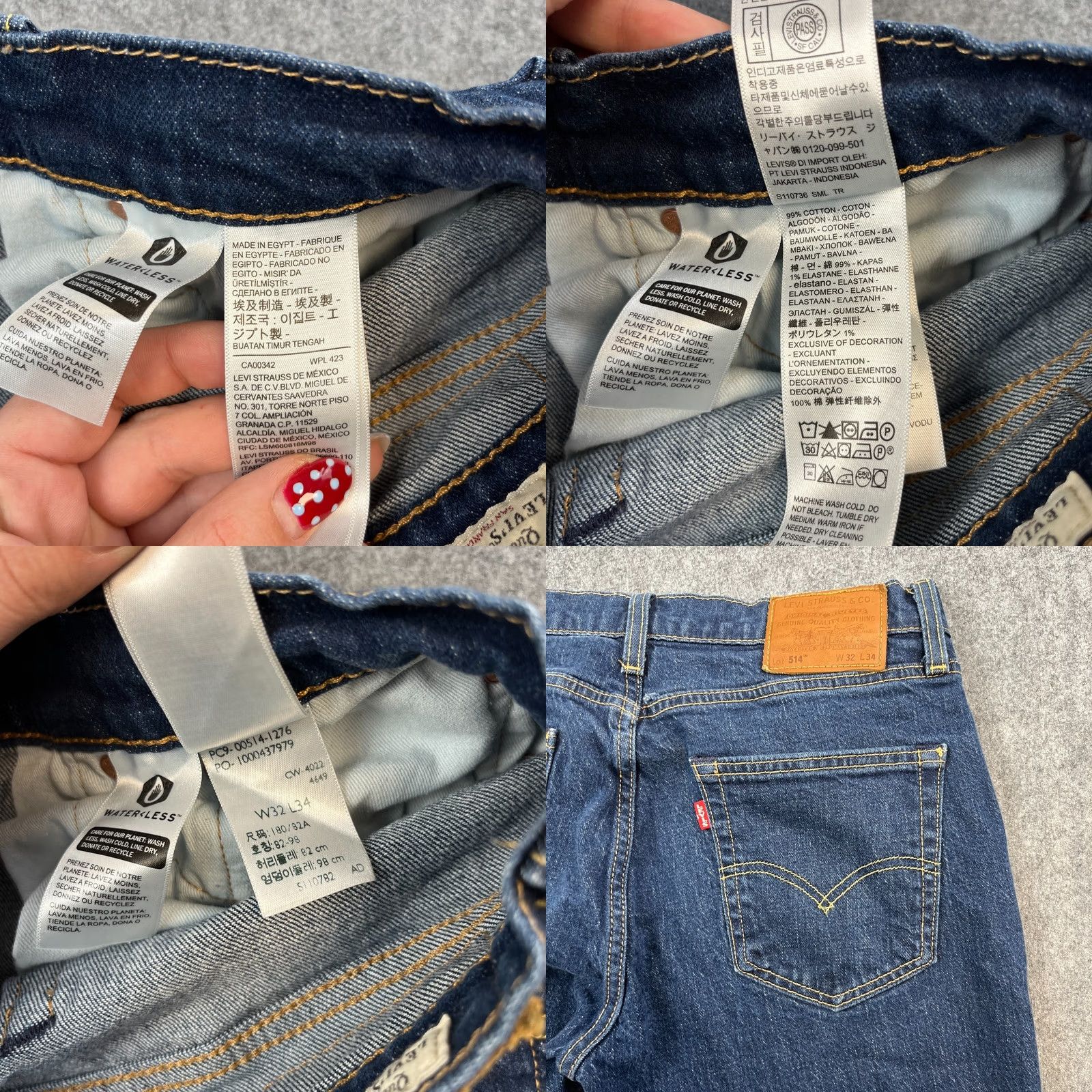 Levi's Levi's Mens Jeans Regular Straight 30 32 Blue Indigo Denim 5-Pocket Design Zip Tabs Vintage No Mens Jeans Regular 30 in Inside Leg 32 in Middle Wash Size US 30 / EU 46 - 8 Thumbnail