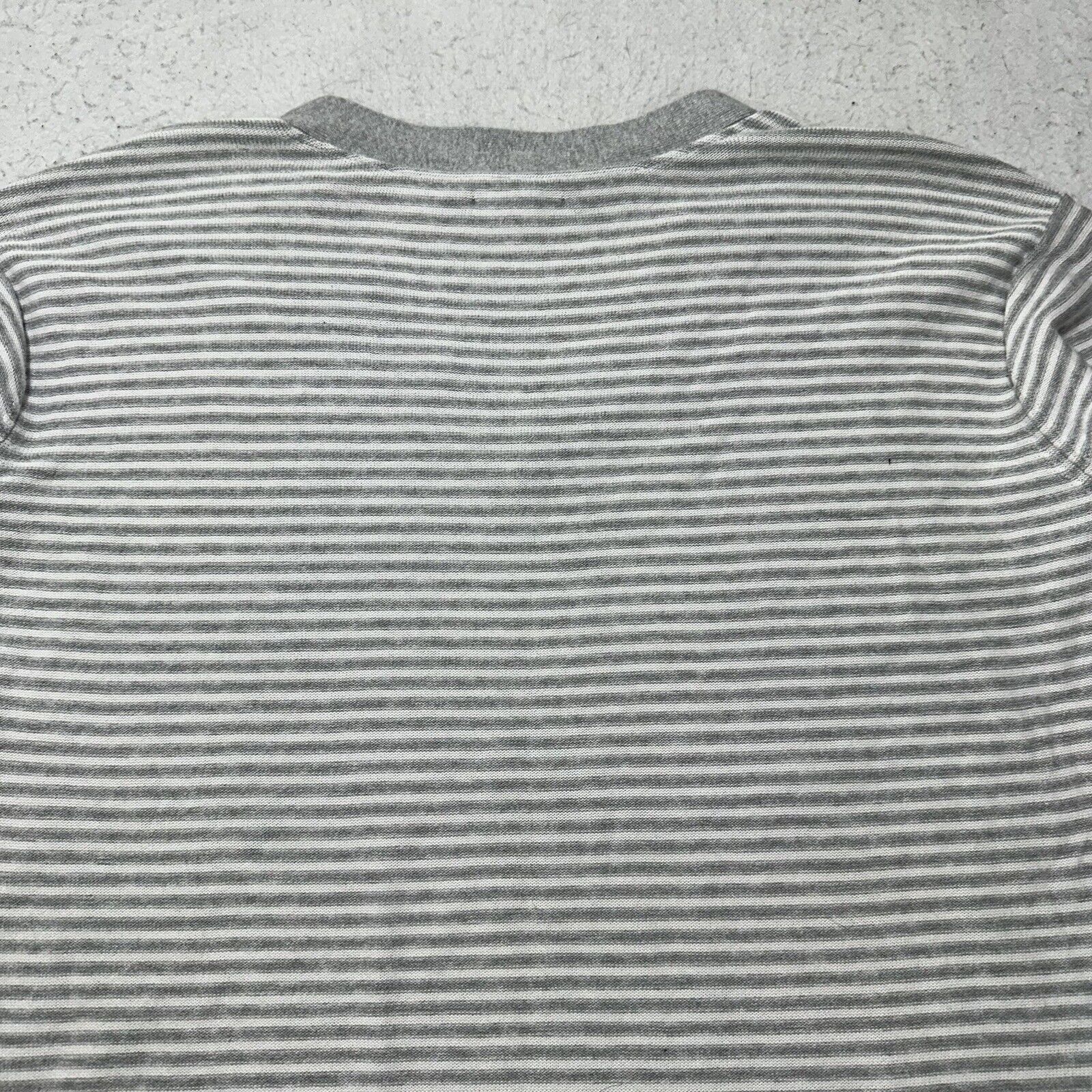 Tommy Hilfiger Tommy Hilfiger XXL Gray White Striped V-Neck Sweater Cotton Size XXL / US 16-18 / IT 52-54 - 12 Thumbnail