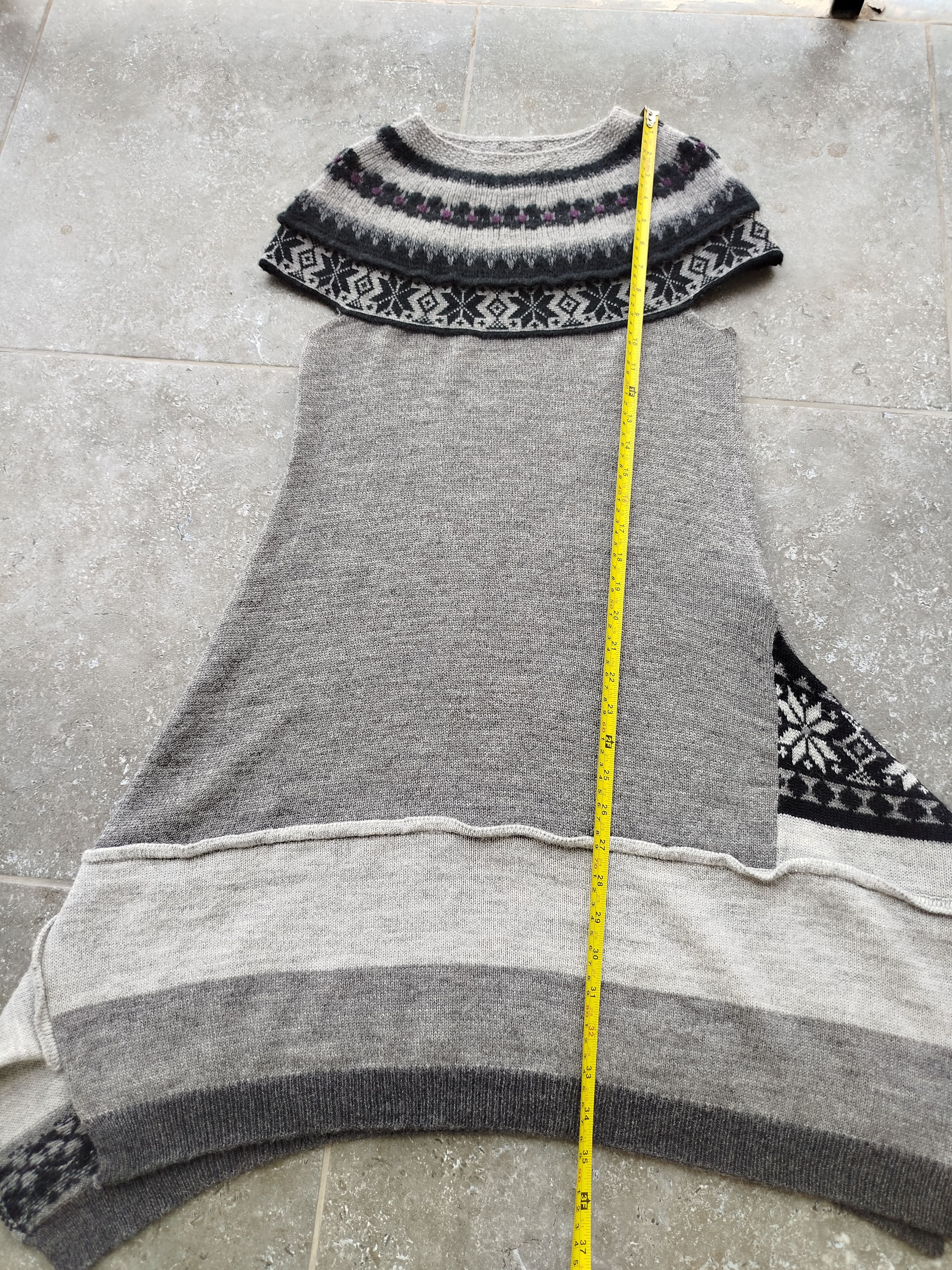Marithe + Francois Girbaud High Use by Claire Campbell Dress Knit Alpaca Fair Isle Size M / US 6-8 / IT 42-44 - 15 Thumbnail