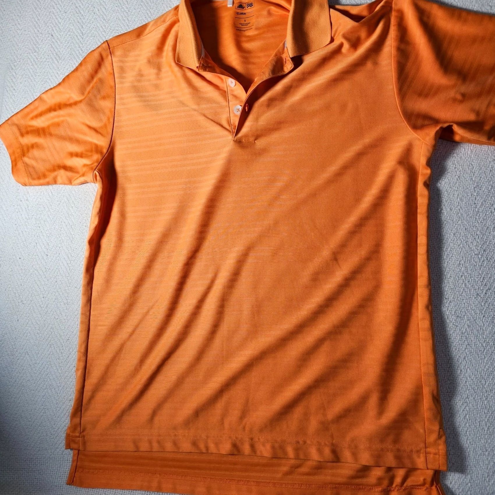 Adidas Adidas Climacool Polo Shirt Men S Orange Striped Embellished Logo Golf Shirt Size US S / EU 44-46 / 1 - 2 Thumbnail