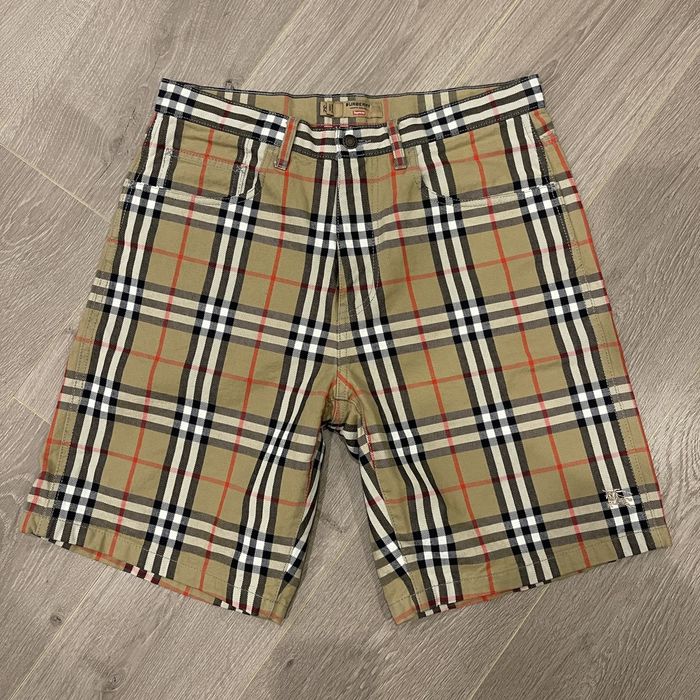 Supreme Supreme Burberry Tan Denim Shorts | Grailed