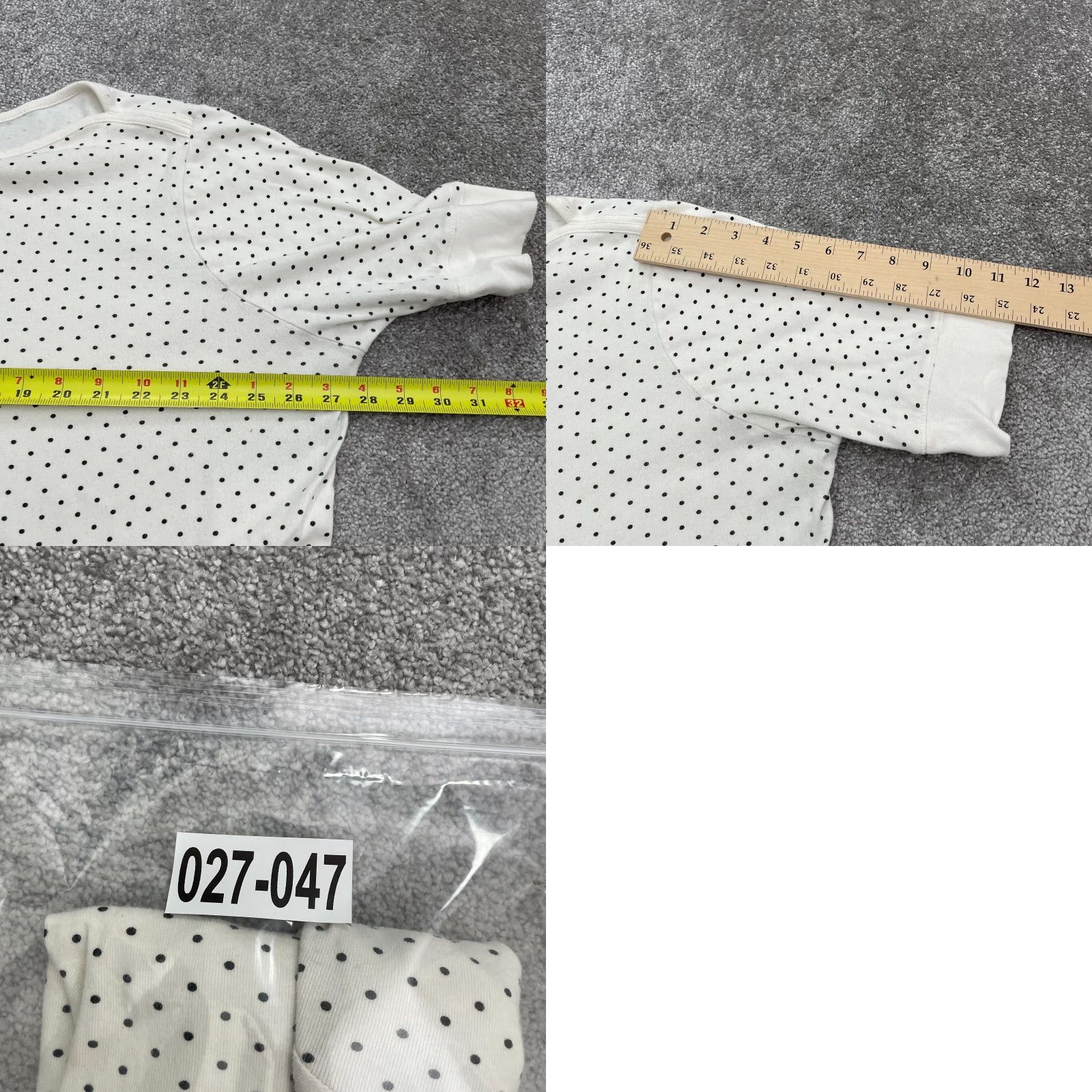 Vintage White Stag Plus Size Polka Dot Shirt Womens 3XL Short Sleeve Crew Neck Casual Top White Size XXL / US 16-18 / IT 52-54 - 8 Thumbnail
