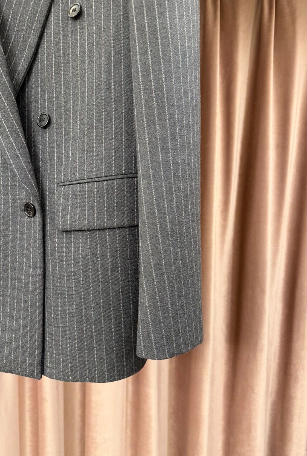Saint Laurent Paris Saint Laurent 2024 Runway Flannel Double-Breasted Men’s Suit Size 52S - 6 Thumbnail