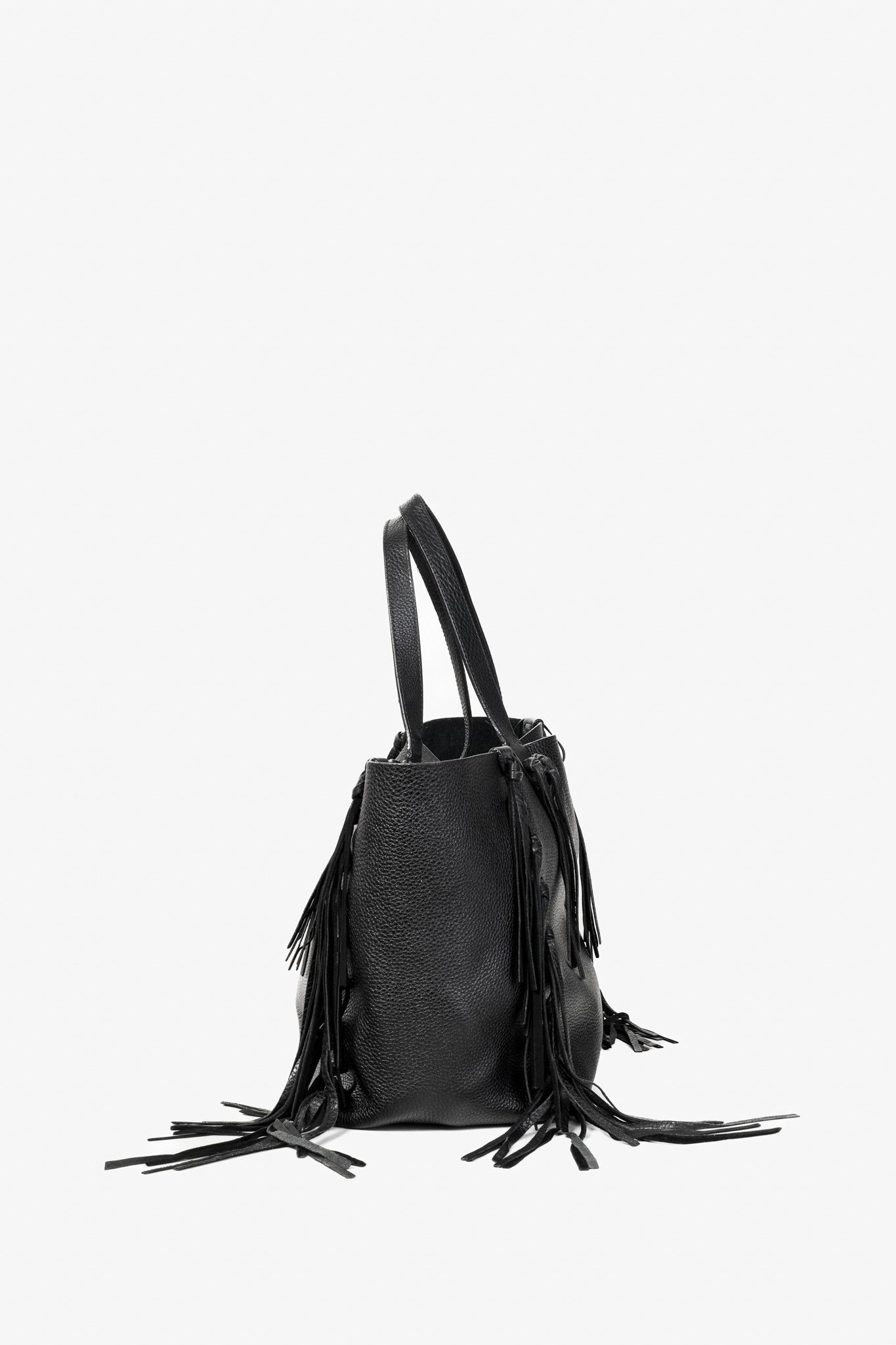 Valentino Valentino Garavani C-Rockee Fringe Tote Bag Black Size ONE SIZE - 3 Thumbnail