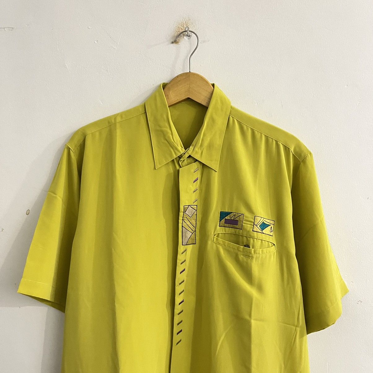 Balenciaga Balenciaga Embroidered Accent Pocket Button Up Shirt Size US M / EU 48-50 / 2 - 2 Thumbnail