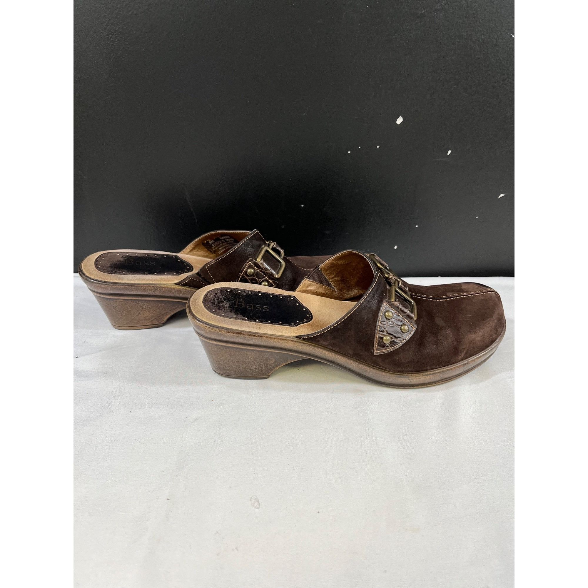 Bass Bass Gabby Womens Brown Leather Mule Shoes Size 8M SKU 6802 Size US 8 / IT 38 - 2 Thumbnail