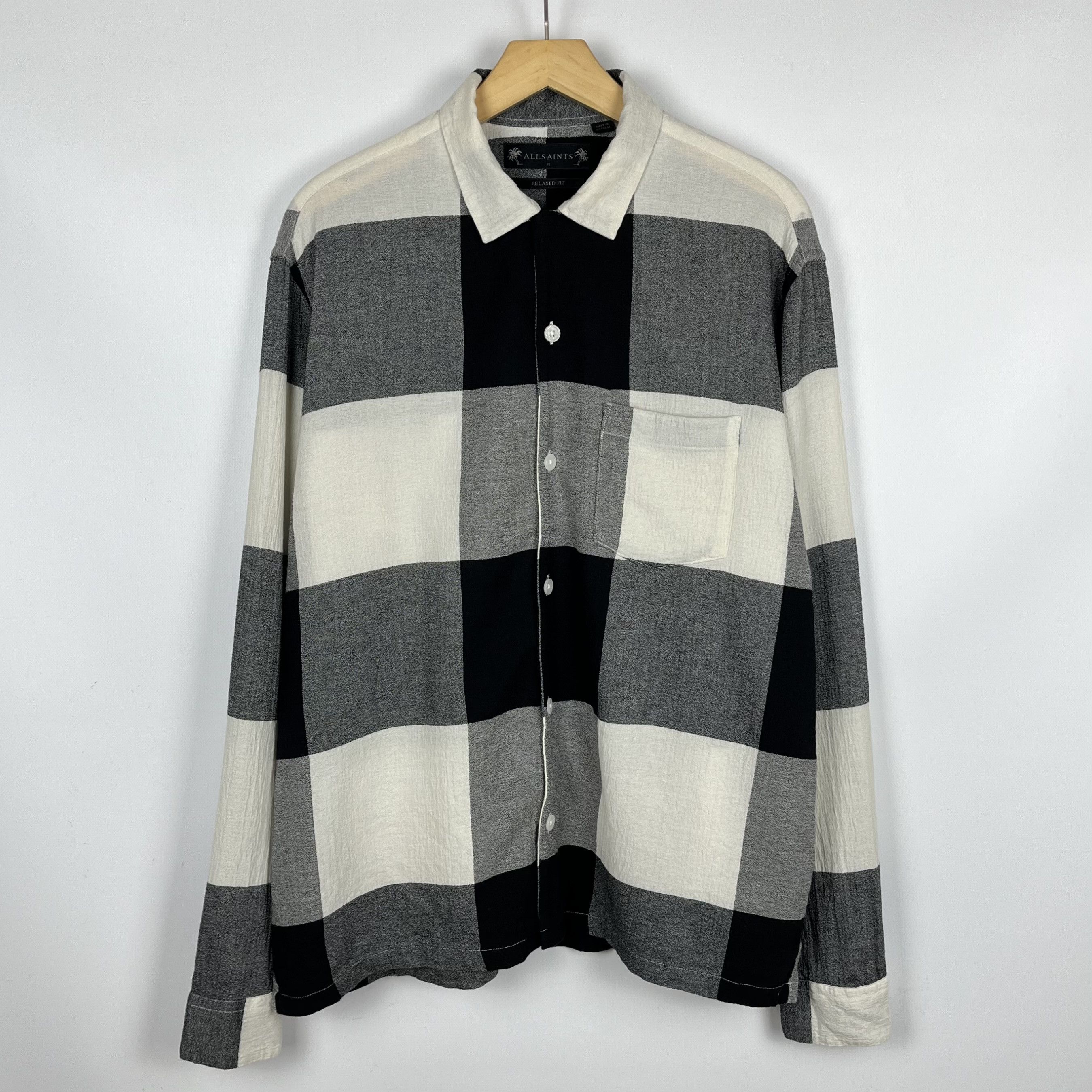 Allsaints AllSaints Lausanne Checkered Long Sleeve Button Up Shirt Size US M / EU 48-50 / 2 - 2 Thumbnail
