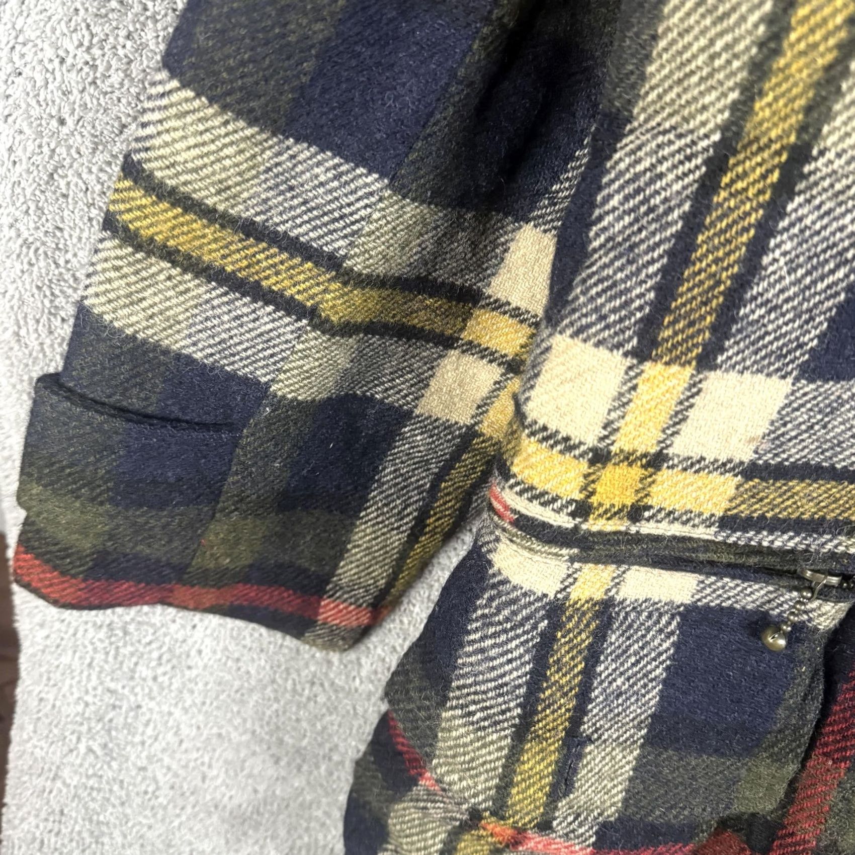 Ralph Lauren Ralph Lauren Jacket Womens Large Blue Plaid Wool Pea Coat Quilted Lined Pockets Size L / US 10 / IT 46 - 2 Thumbnail