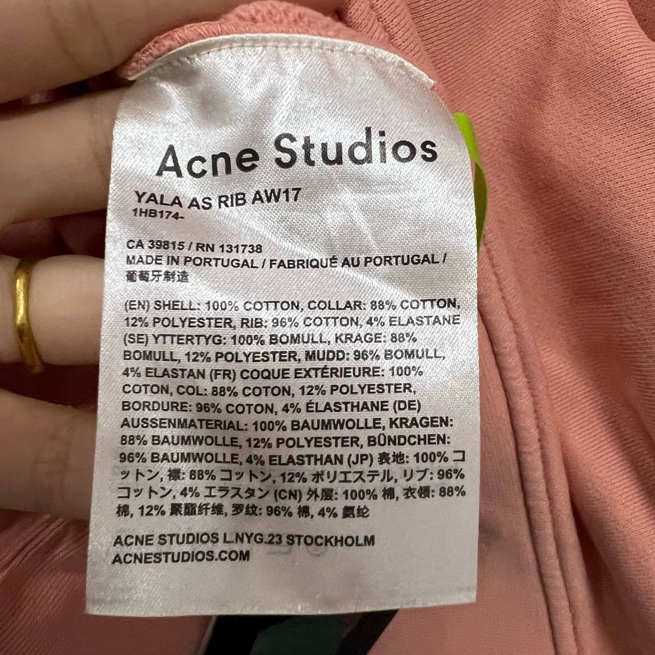Acne Studios Acne Studios Hooded Sweatshirt in Light Pink Size US XXS / EU 40 - 5 Thumbnail