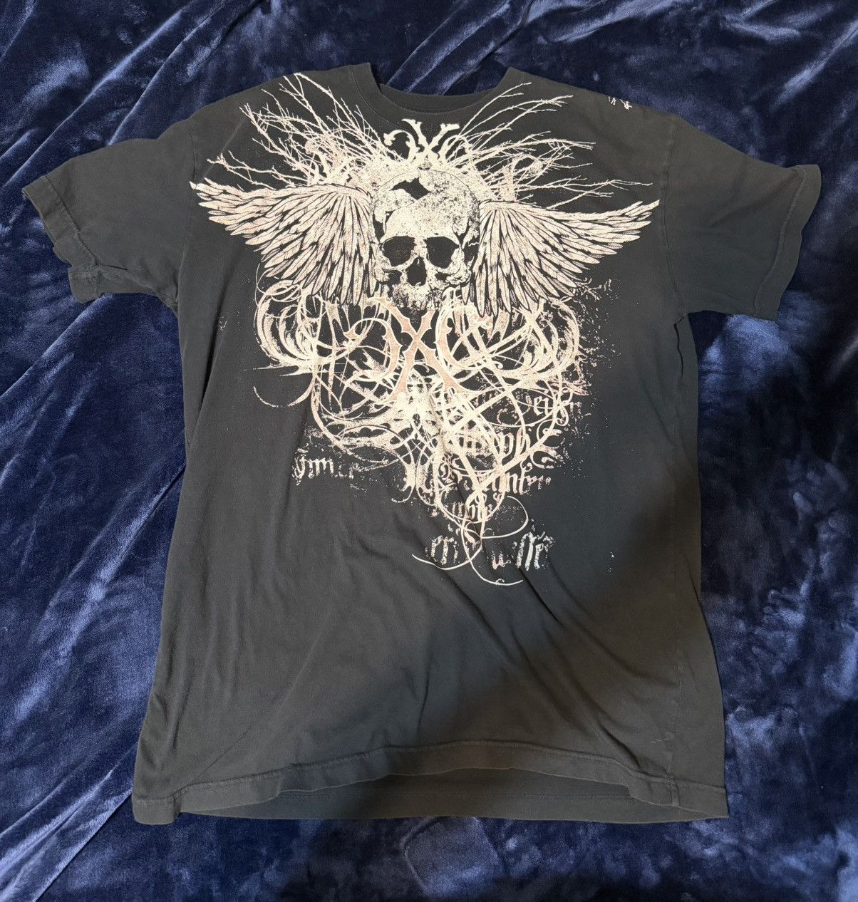 Affliction Xtreme Couture Winged Skull Men’s Tee Size US XL / EU 56 / 4 - 1 Thumbnail