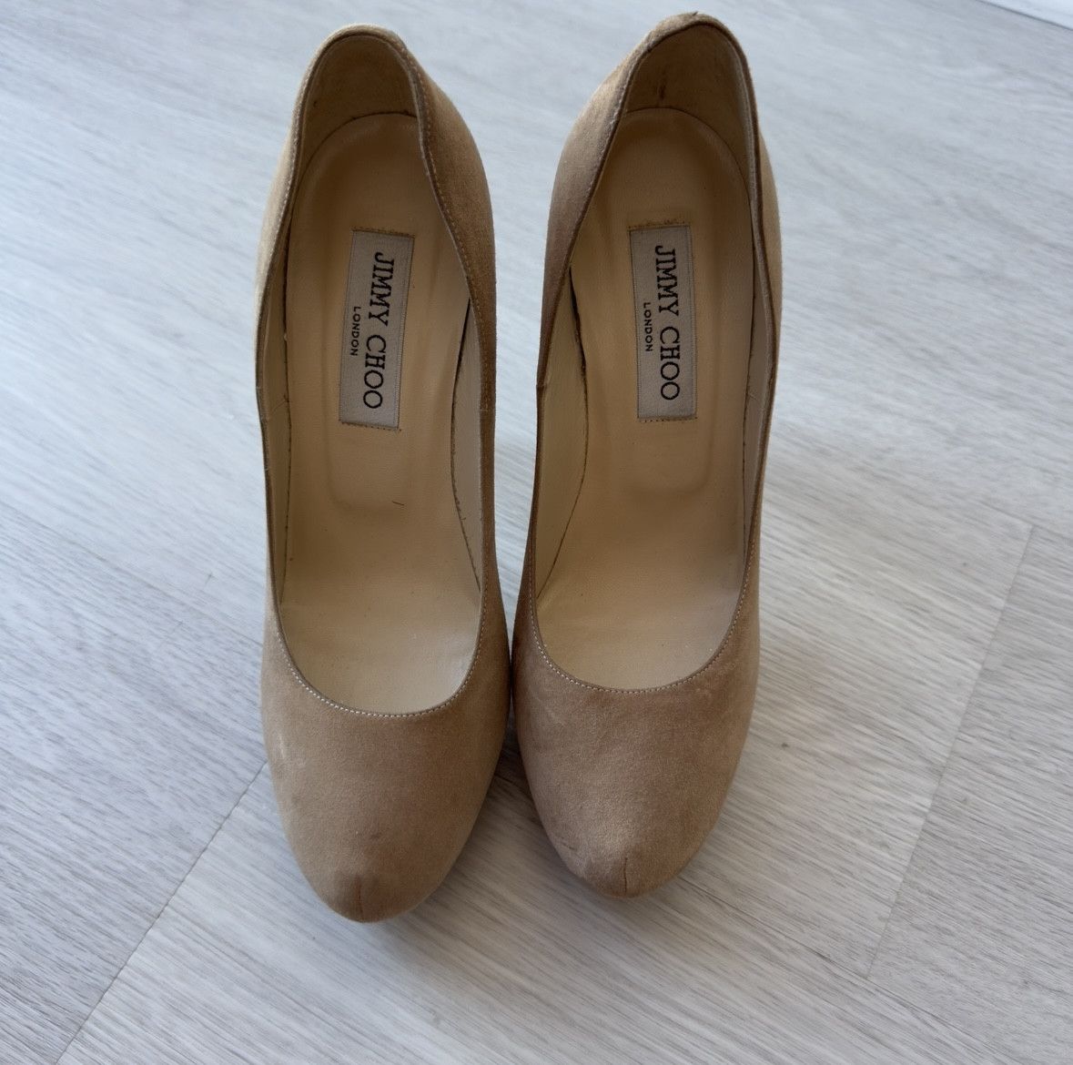 Jimmy Choo Jimmy Choo Suede Pumps with Rhinestone Heel Shoes Size US 7.5 / IT 37.5 - 2 Thumbnail