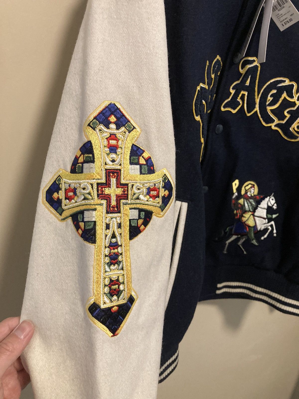 Palace Palace 2024SS Saint varsity jacket size M navy brand new Size US M / EU 48-50 / 2 - 8 Thumbnail