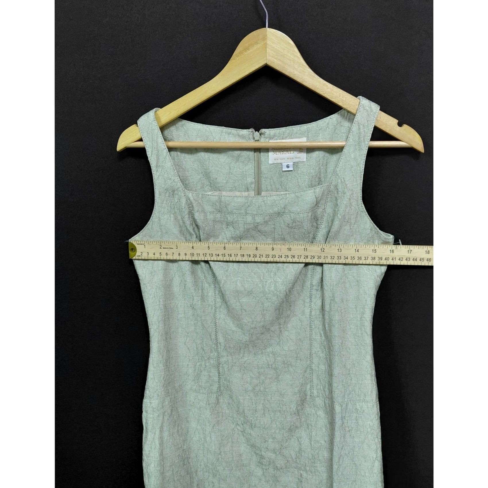 Vintage Alberto Makali Green Sleeveless Dress Knee Length Women Size 6 Size M / US 6-8 / IT 42-44 - 5 Thumbnail