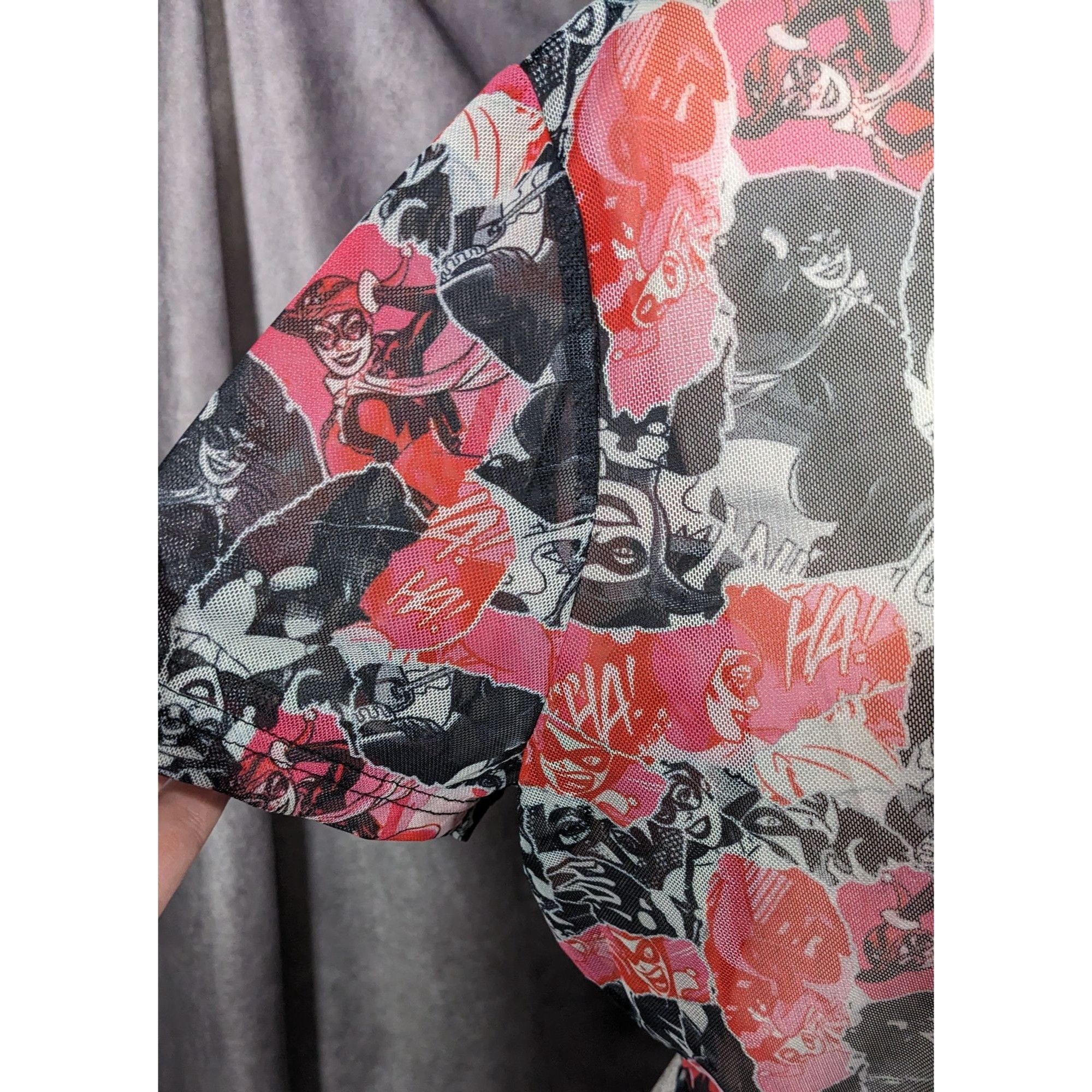 Other Harley Quinn x Smak Parlour Semi Sheer Crop Top Size 1X Size XL / US 12-14 / IT 48-50 - 12 Thumbnail