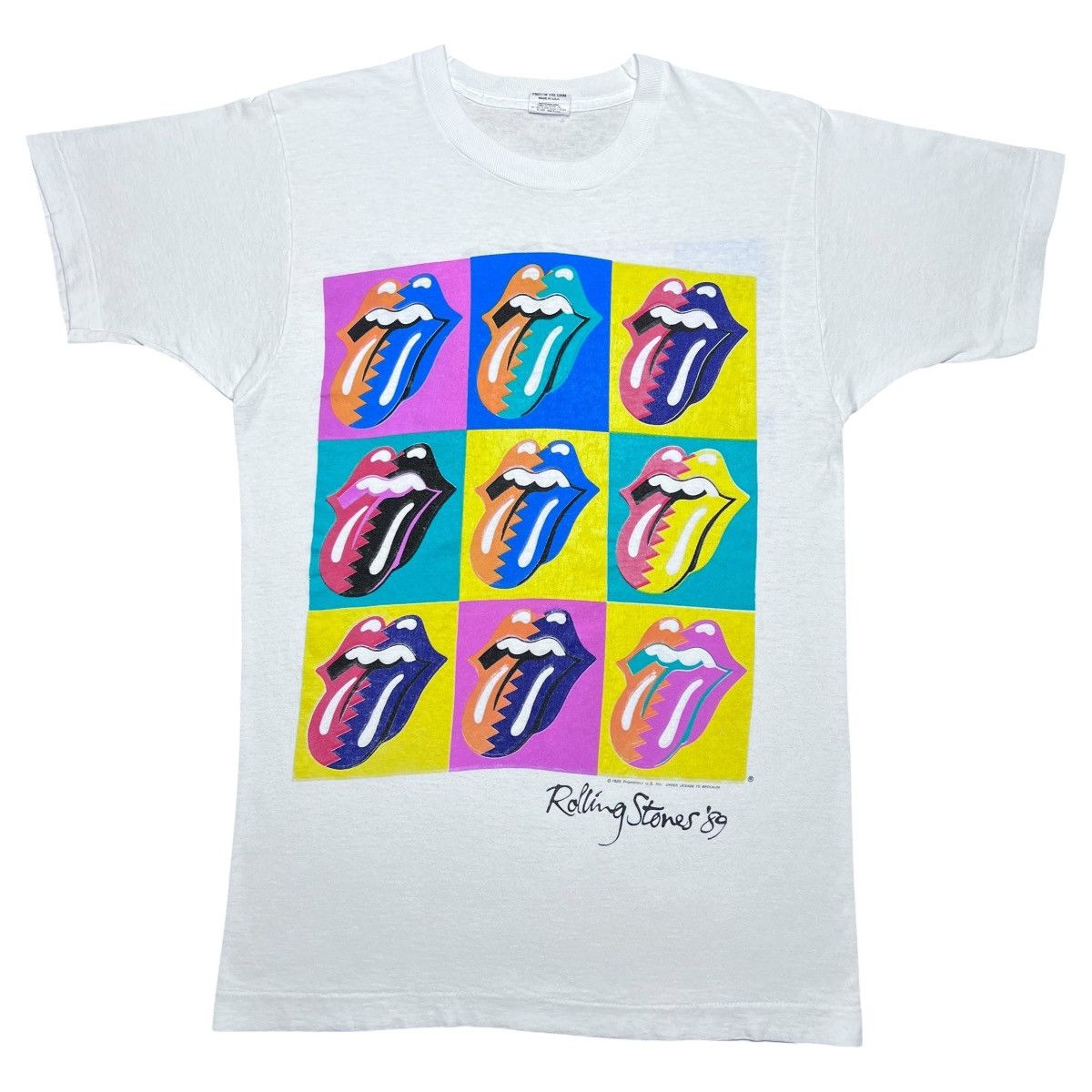 Band Tees Vintage 1989 The Rolling Stones Steel Wheels Tour Band Tee Size US M / EU 48-50 / 2 - 1 Thumbnail