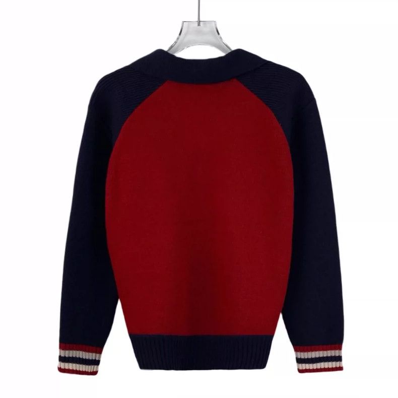 Gucci Gucci Size 10 Color-blocked striped pony inlaid wool V-nec Size US S / EU 44-46 / 1 - 2 Thumbnail