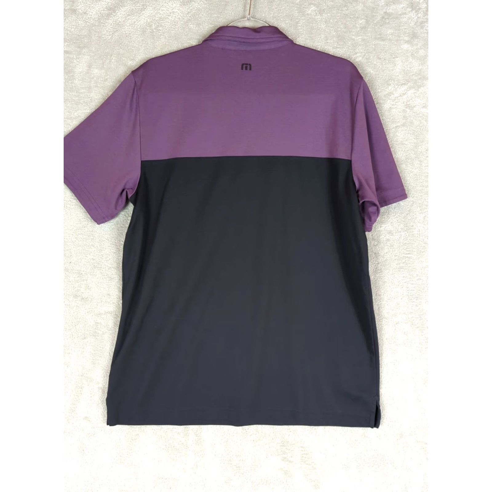 TravisMathew Travis Mathew Polo Shirt Golf PIMA Cotton Blend Solid Short Sleeve Purple/Black Regular Mens L Bushwood Country Club Polo Shirt Size US L / EU 52-54 / 3 - 4 Thumbnail