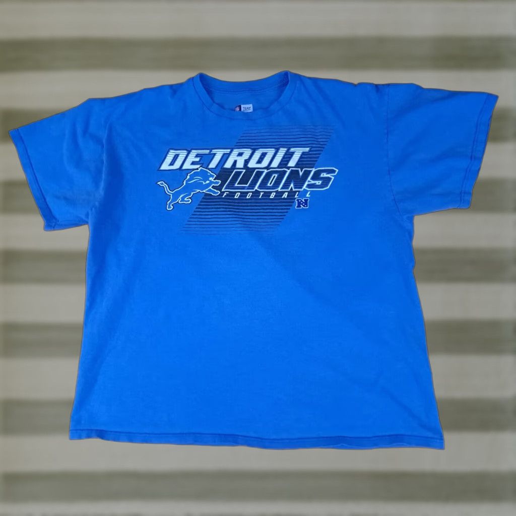 NFL NFC Detroit Lions NFL T-Shirt Blue 2XL Men Short Sleeve Regular Size 2XL Size US XXL / EU 58 / 5 - 1 Thumbnail