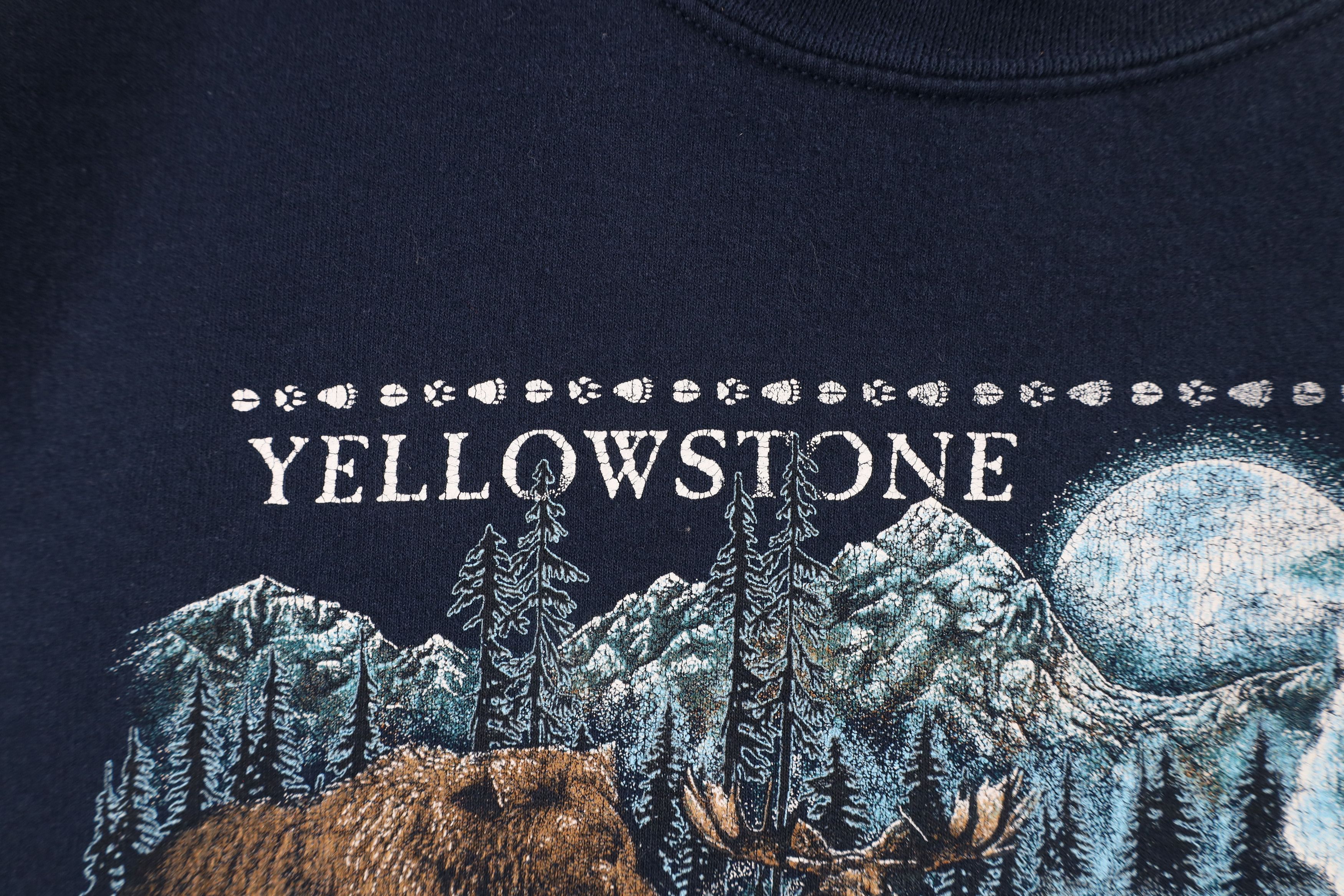 Vintage Vintage 90s Streetwear Yellowstone National Park Sweatshirt Size US XXL / EU 58 / 5 - 5 Thumbnail