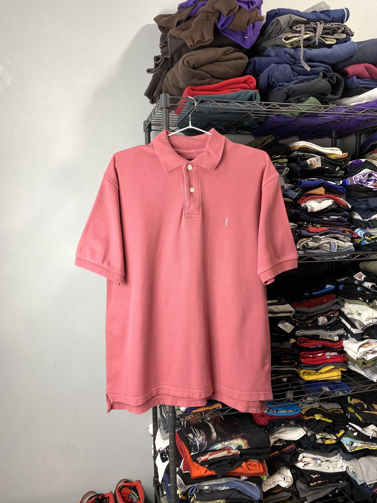 Vintage Vintage YSL Yves Saint Laurent Polo Shirt Tee Size US L / EU 52-54 / 3 - 1 Thumbnail