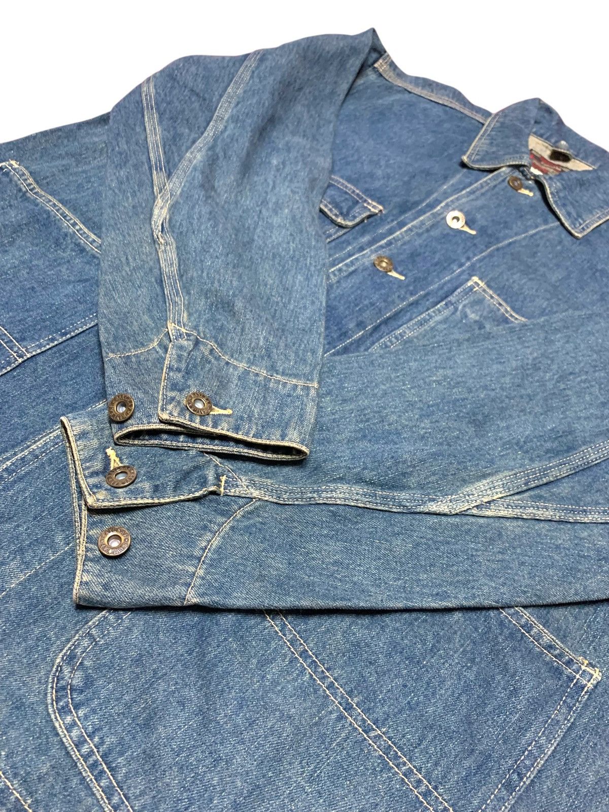 If Six Was Nine Vintage Bayleaf Denim Worker Button Jacket Size US M / EU 48-50 / 2 - 10 Thumbnail