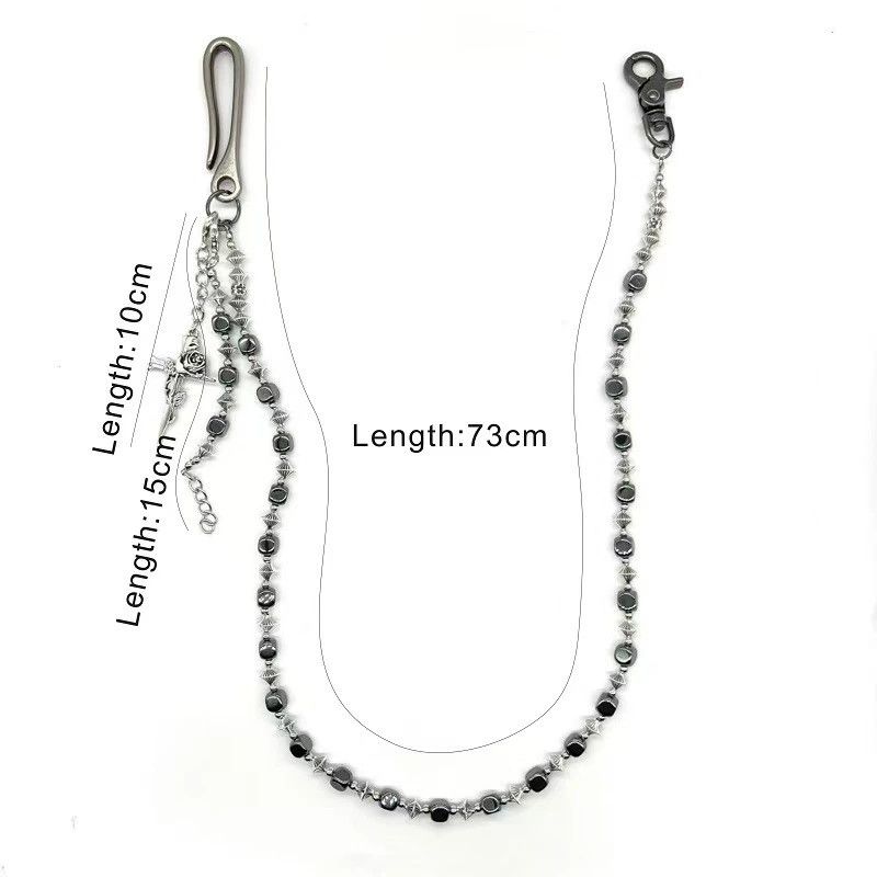 Vintage Retro hip-hop punk style jeans waist chain Size ONE SIZE - 5 Thumbnail