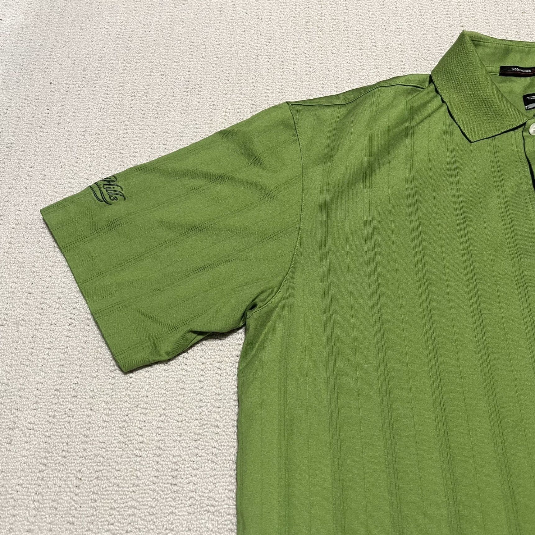 Nike Nike Dri-Fit Tiger Woods Collection Polo Shirt Mens Large Green Lime Size US L / EU 52-54 / 3 - 5 Thumbnail