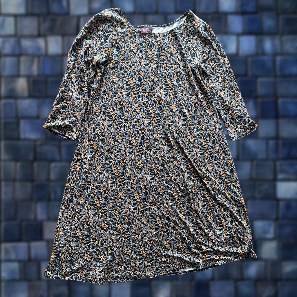 Etro Salaam Dress Jersey Knit A-Line Medium? XS Fairy Floral Multicolor 80s Boho 3/4 Sleeve Scoop Neck Womens Satin? Size XS / US 0-2 / IT 36-38 - 1 Thumbnail