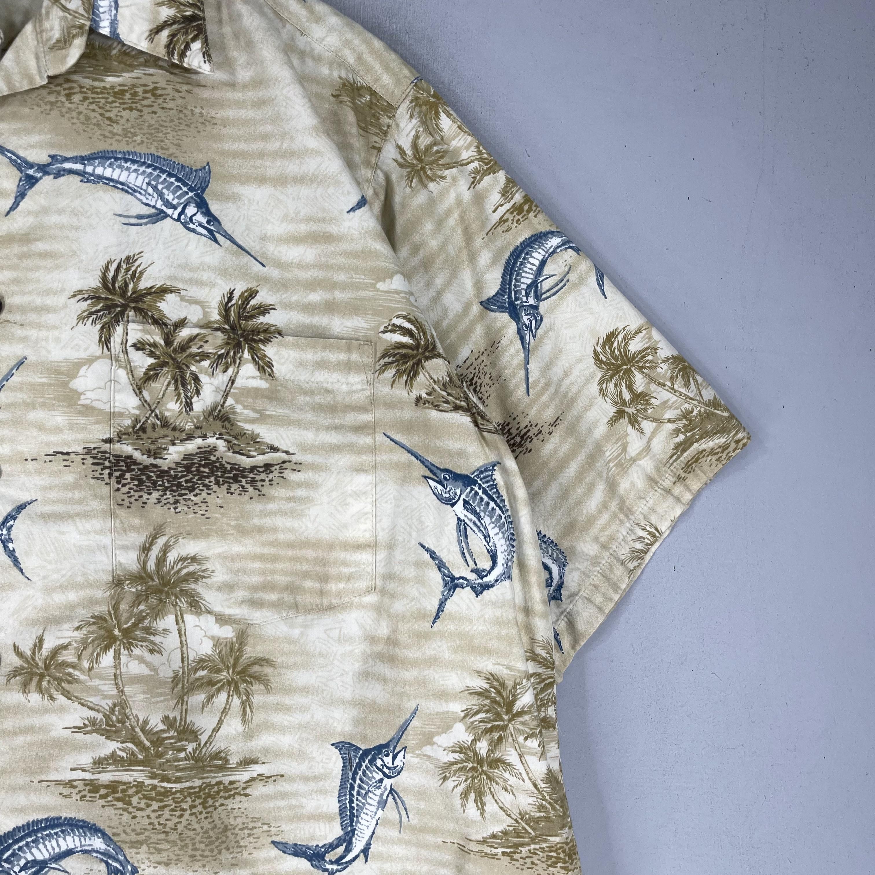 Japanese Brand × Vintage Vintage Hawaiian Aloha Tropical Marlin Fish Printed Shirt Size US L / EU 52-54 / 3 - 3 Thumbnail
