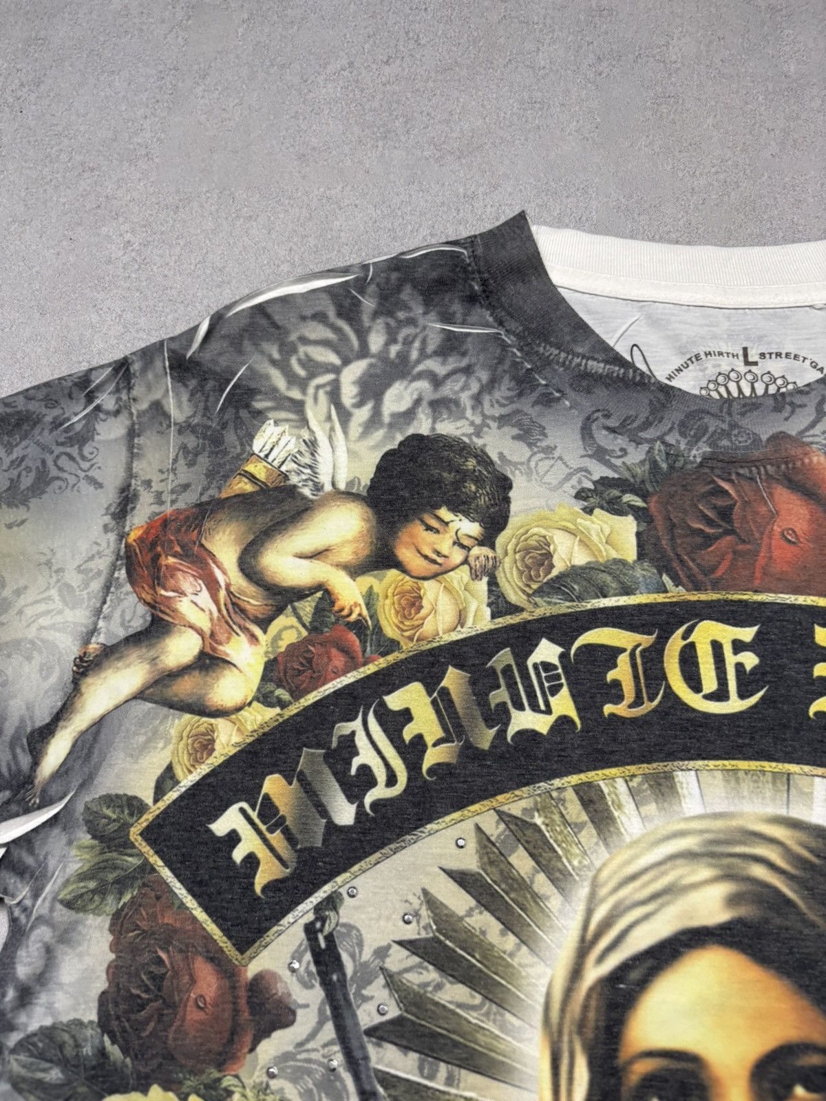 Japanese Brand Minute Mirth Street Gang Virgin Gun All Over Print Art Tee L Size US L / EU 52-54 / 3 - 8 Thumbnail