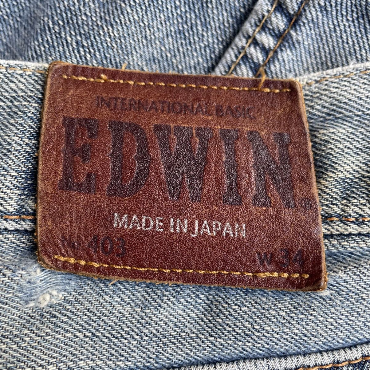Edwin 🔥Vintage Edwin 403 Stoned Washed Distress Denim Jeans Size US 35 - 13 Thumbnail