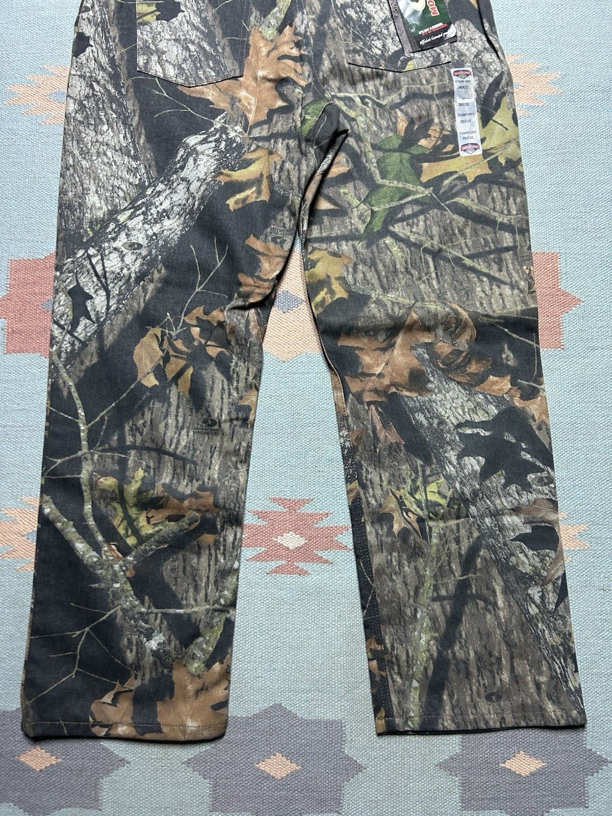 Vintage NEW Vtg diamond cut jean mossy oak camo camouflage NWT 38x31 Size US 38 / EU 54 - 2 Thumbnail