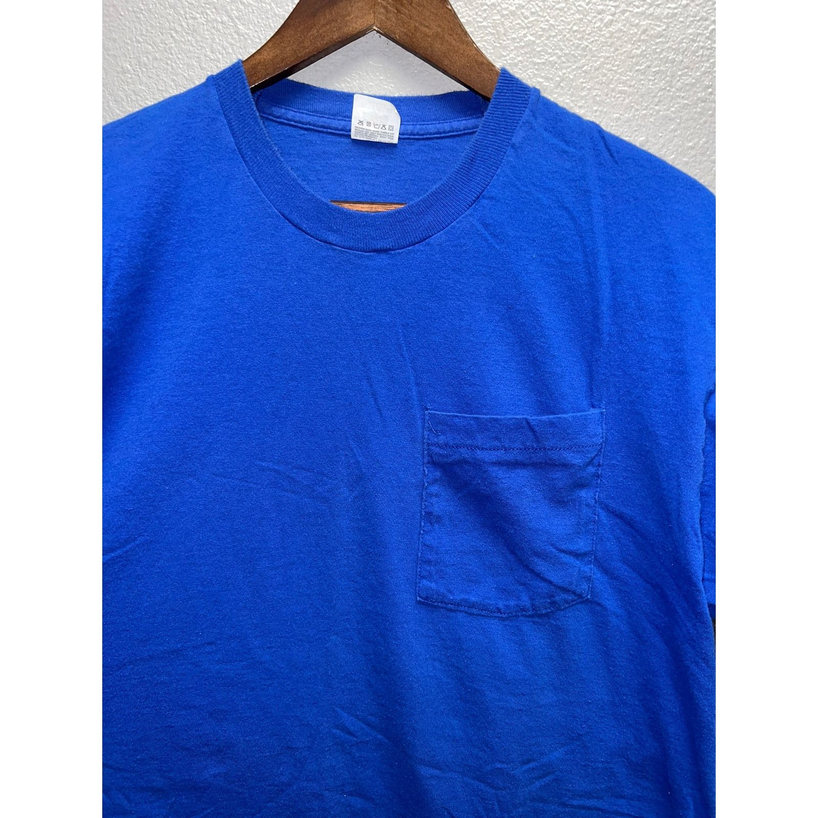 Fruit Of The Loom Vintage Blue Blank Shirt Fruit Of The Loom 90s Tee VTG Large Size US L / EU 52-54 / 3 - 2 Thumbnail