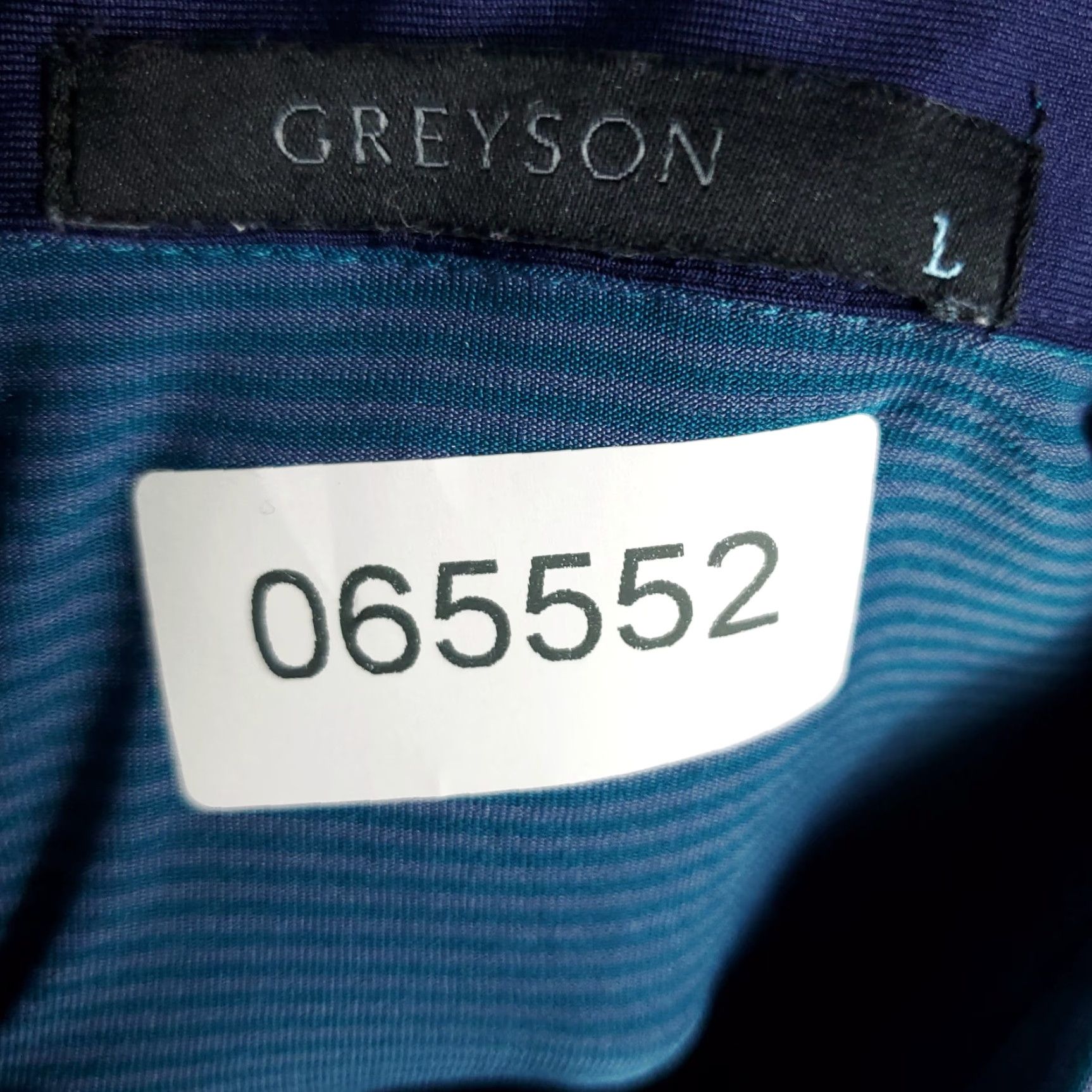 Vintage Greyson Polo Shirt Mens Size Large Blue Striped Wolf Golf Casual Short Sleeve Size US L / EU 52-54 / 3 - 8 Thumbnail