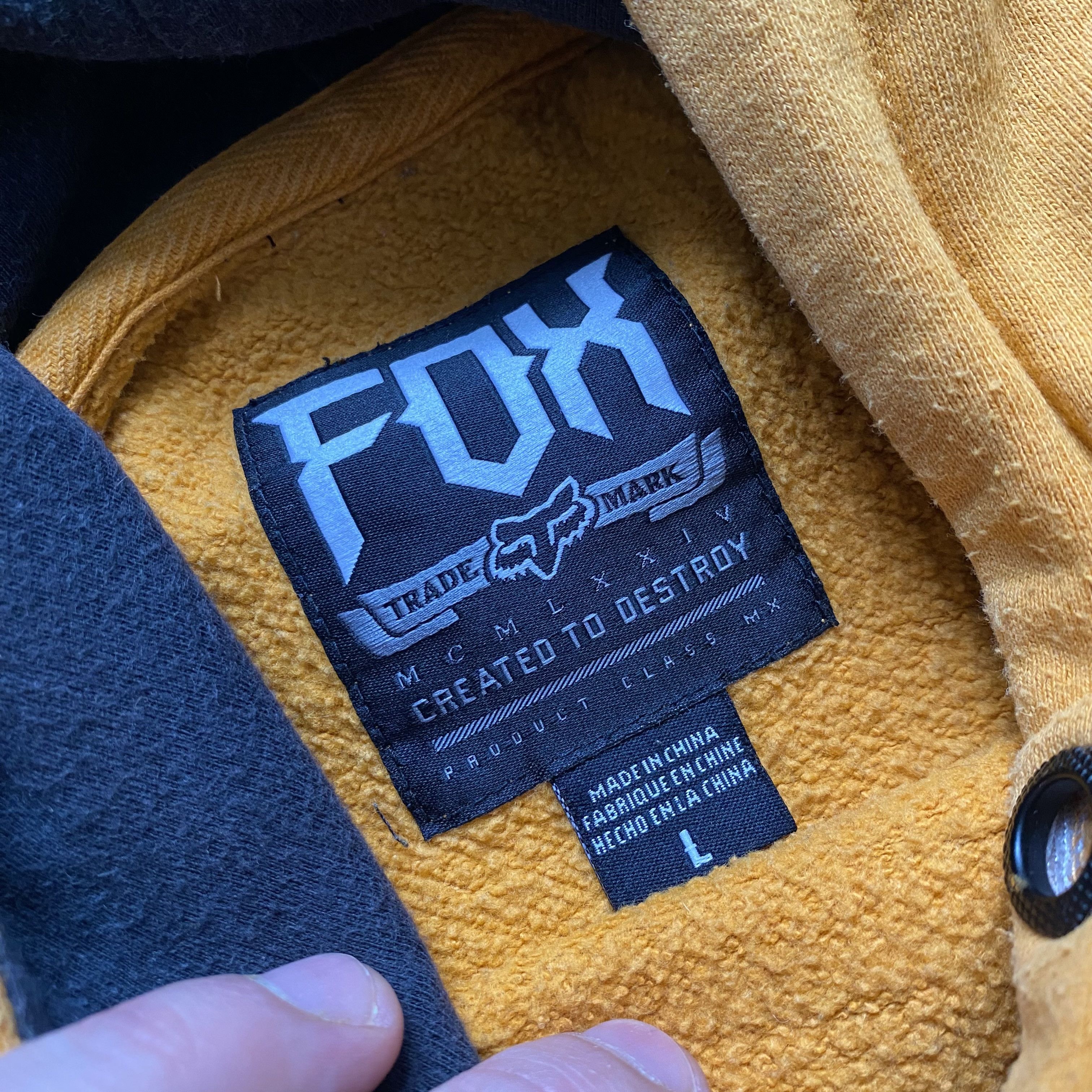 Fox Racing 🏍️ Trashed Fox Racing Logo hoodie vintage Sun Faded Size US L / EU 52-54 / 3 - 6 Thumbnail