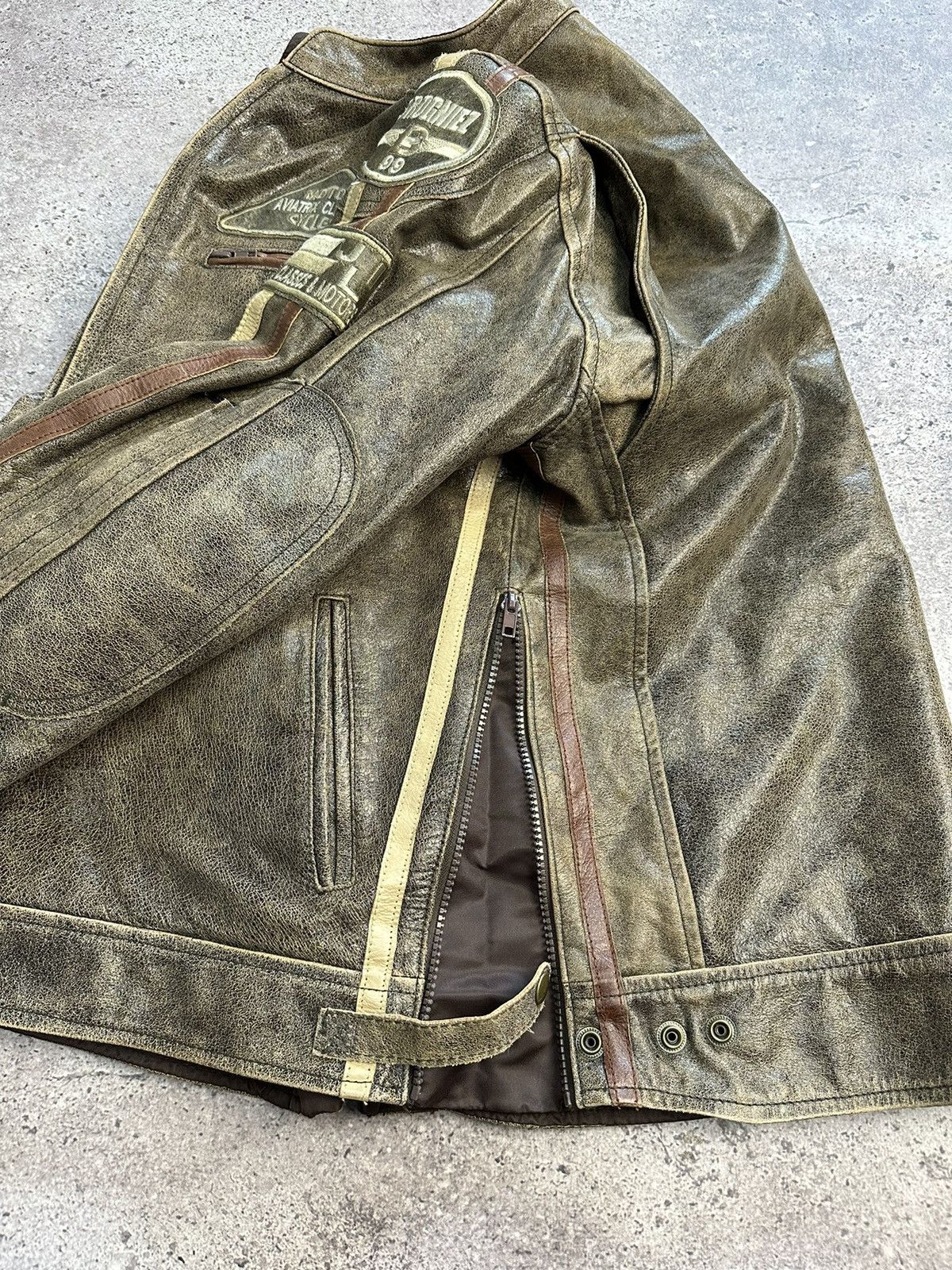 Vintage Vintage Y2K Leather Jacket Racing MOTO Archive Boxy Aviatrix Size US L / EU 52-54 / 3 - 15 Thumbnail