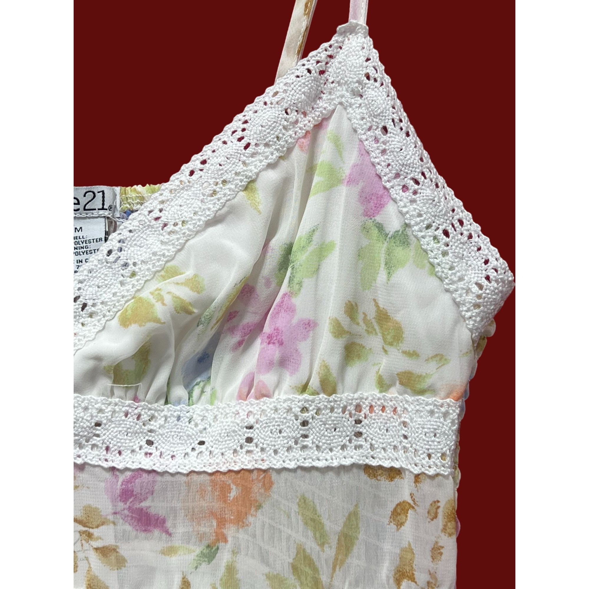 rue21 Rue 21 - Women's Summer Sleeveless High Low Hem Ruffle Flora Size M / US 6-8 / IT 42-44 - 16 Thumbnail