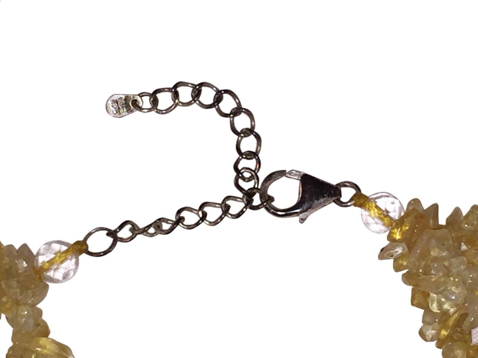 Designer Citrine Freshwater Pearl Silver Bead Multi Strand Necklace Size ONE SIZE - 4 Thumbnail