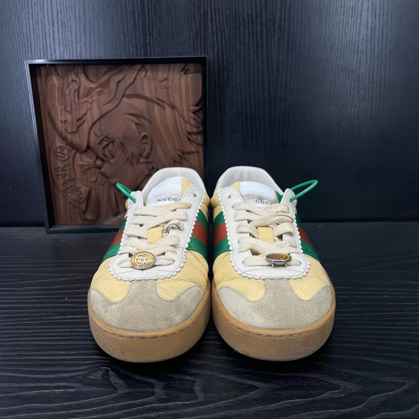 Gucci Gucci G74 Brown Green US7.5 EU41.5 Mint With Box Size US 7.5 / EU 40-41 - 4 Thumbnail