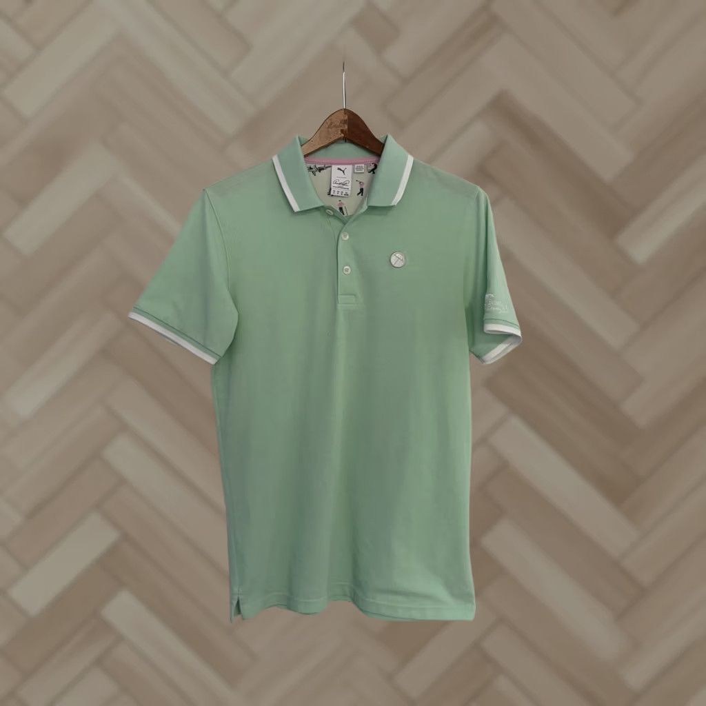 Puma PUMA x Arnold Palmer Polo Shirt Mens Green Golf Short Sleeve sz S Regular Fit Logo Collar Polo Shirt Size US S / EU 44-46 / 1 - 1 Thumbnail