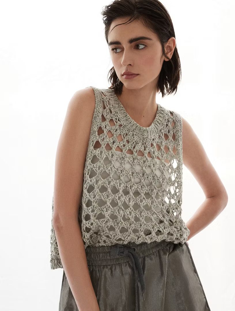 Brunello Cucinelli o1la1rc1a0425 Sweater in Light Denim Size M / US 6-8 / IT 42-44 - 3 Thumbnail