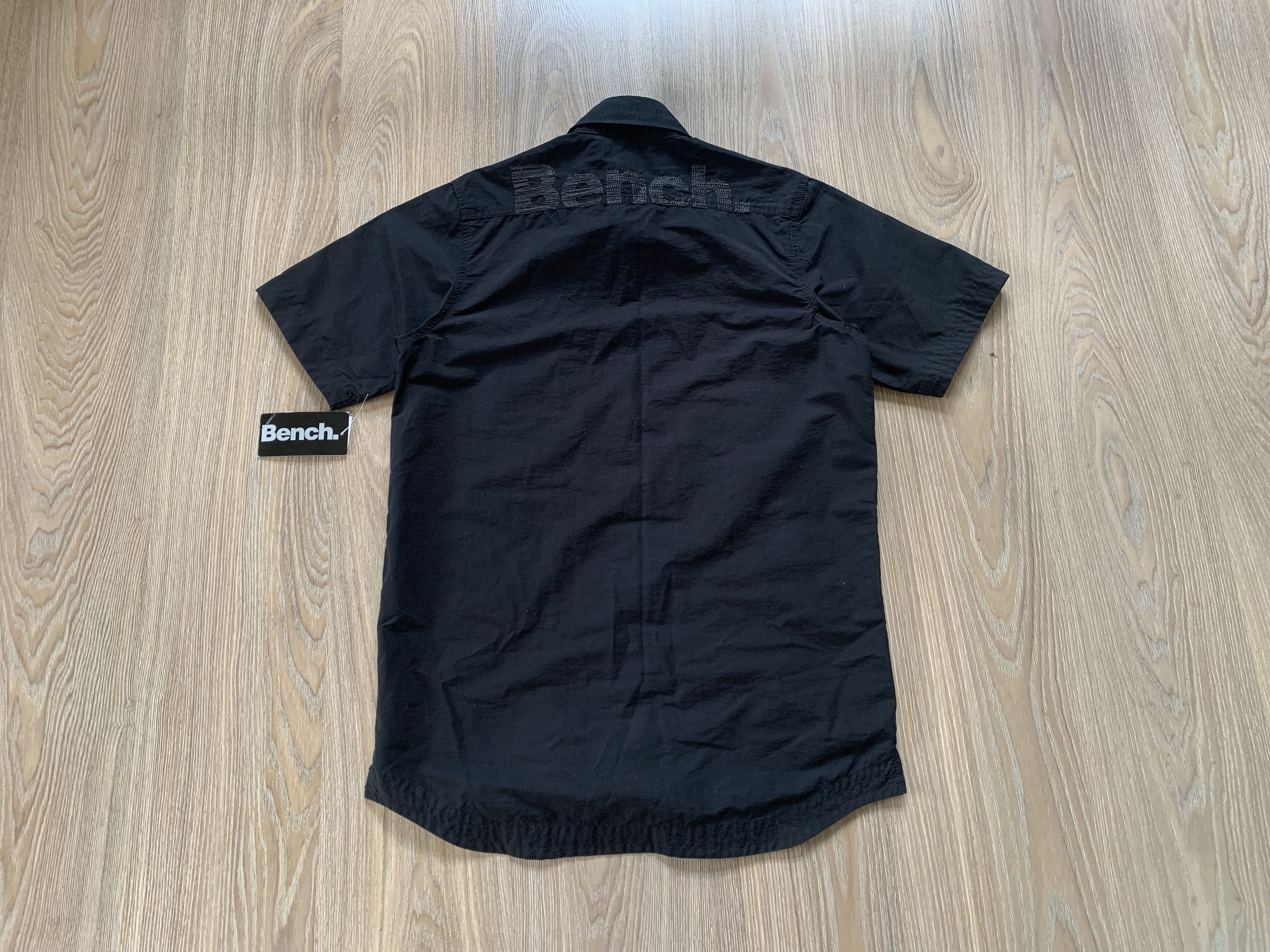Bench Bench Black Cotton Short Sleeve Printed Shirt Size US M / EU 48-50 / 2 - 3 Thumbnail